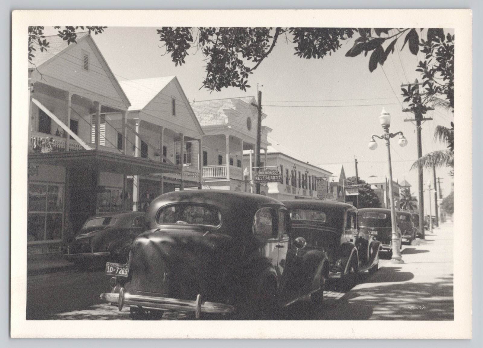 Vintage c1940s Photo Duval Street Delmonico Restaurant Old Cars Key West Florida Vintage c1940s Photo Duval Street Delmonico Restaurant Old Cars Key West Florida