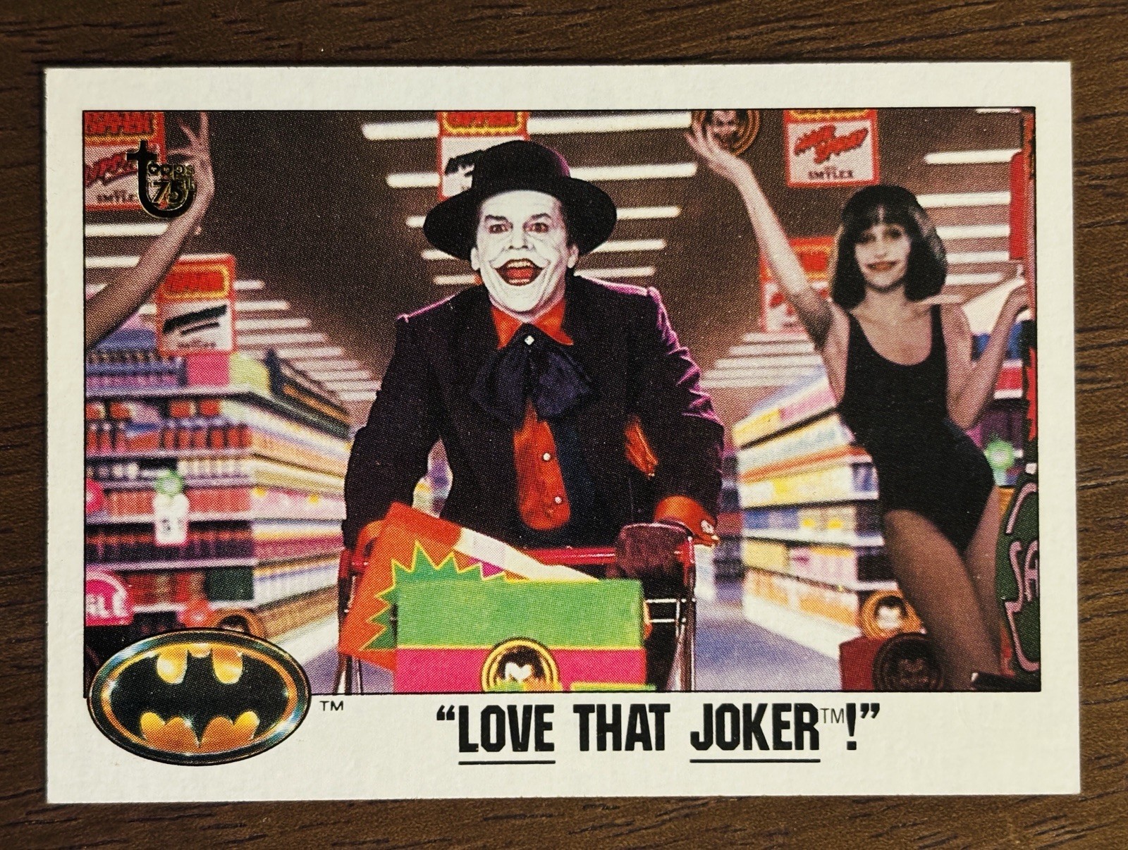 1989 Topps Batman #65 Batman Love That Joker SP Rare 75th Gold Stamp Buyback 1989 Topps Batman #65 Batman Love That Joker SP Rare 75th Gold Stamp Buyback