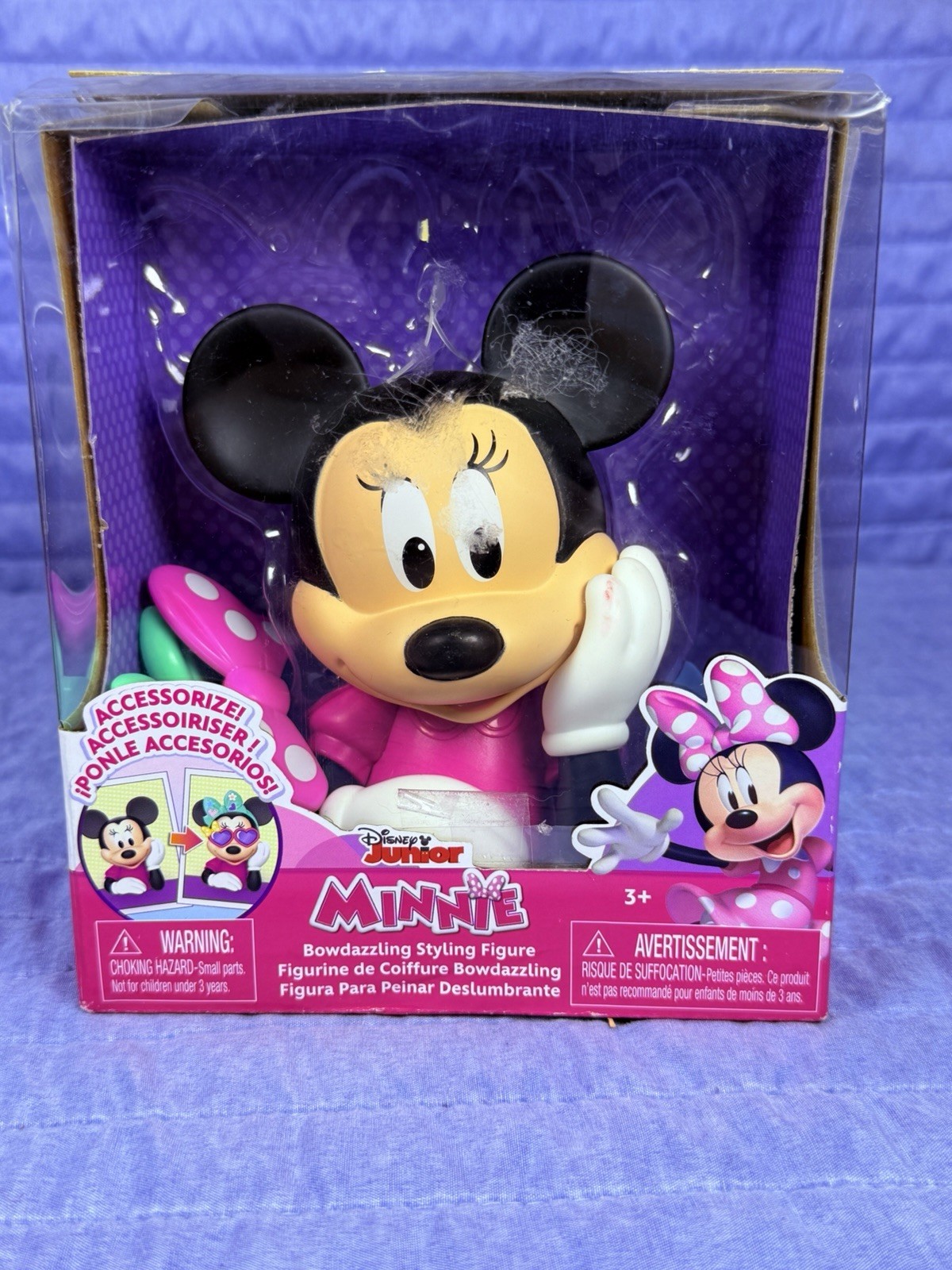 Disney Junior Minnie Mouse Bowdazzling Style Figure Toy w/ Accessories New