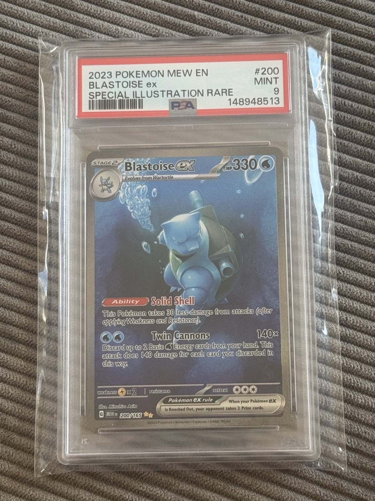 2023 Pokemon MEW EN #200 Blastoise ex Special Illustration Rare PSA 9 MINT 2023 Pokemon MEW EN #200 Blastoise ex Special Illustration Rare PSA 9 MINT