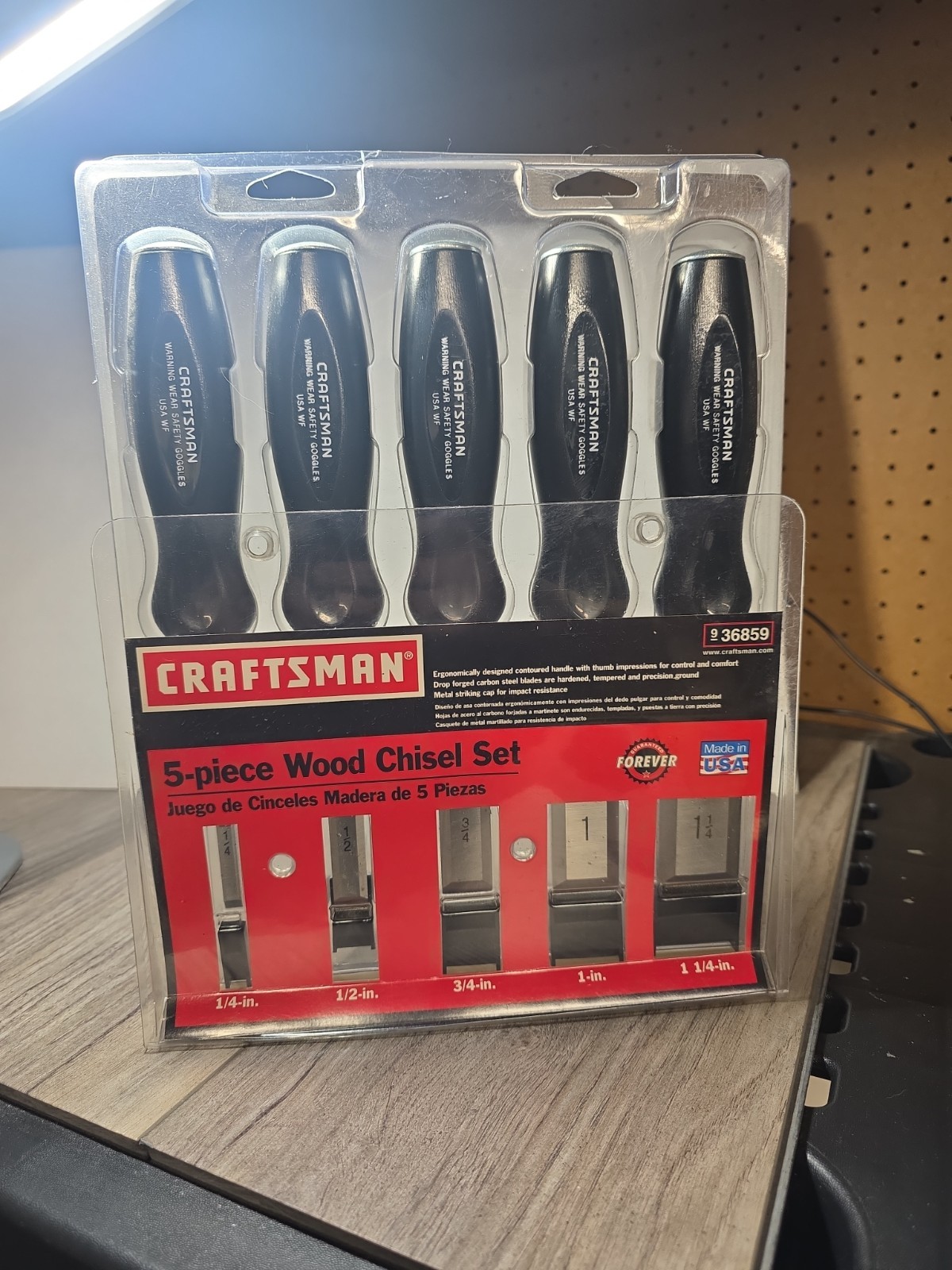 Craftsman 36859 5 Pc Wood Chisel Set 1/4 1/2 3/4 1 Craftsman 36859 5 Pc Wood Chisel Set 1/4 1/2 3/4 1