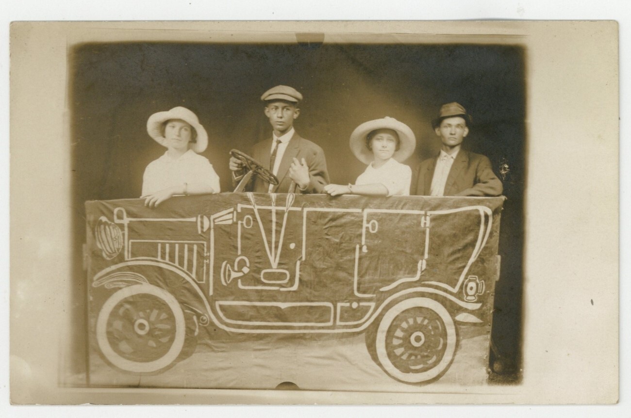 Antique Automobile Prop Photo 1920 Atlantic City Boardwalk Family Fair Boardwalk Antique Automobile Prop Photo 1920 Atlantic City Boardwalk Family Fair Boardwalk