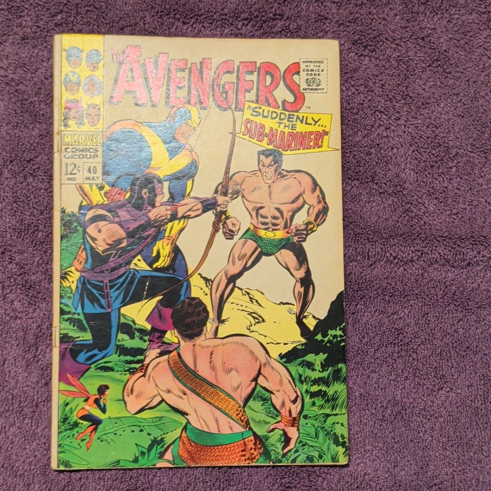 The Avengers #40 May 1967 Marvel Hawkeye Wasp Sub-Mariner \