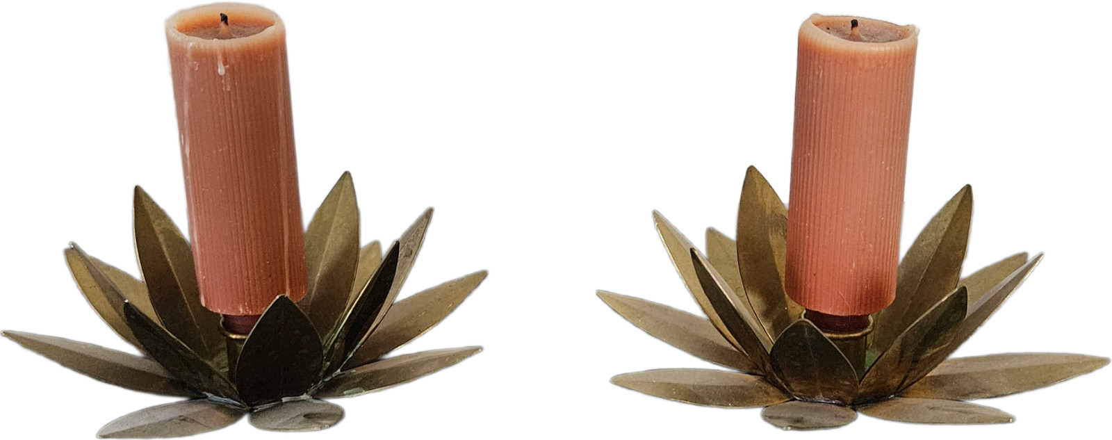 Pair of Vintage Mid-Century Scandinavian Brass Candle Holders Made In Sweden Pair of Vintage Mid-Century Scandinavian Brass Candle Holders Made In Sweden