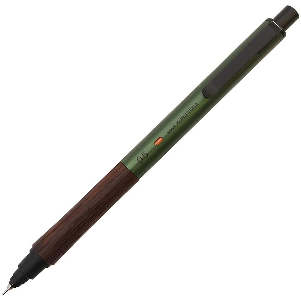 Uni Kuru Toga Wood Mechanical Pencil 0.5mm Japan M5-KW-1P - Forest Green Uni Kuru Toga Wood Mechanical Pencil 0.5mm Japan M5-KW-1P - Forest Green