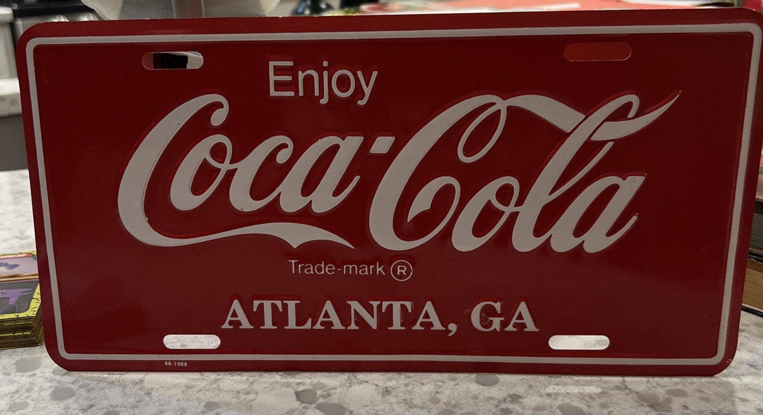 Coca Cola Atlanta Georgia License Plate Booster Aluminum Coca Cola Atlanta Georgia License Plate Booster Aluminum