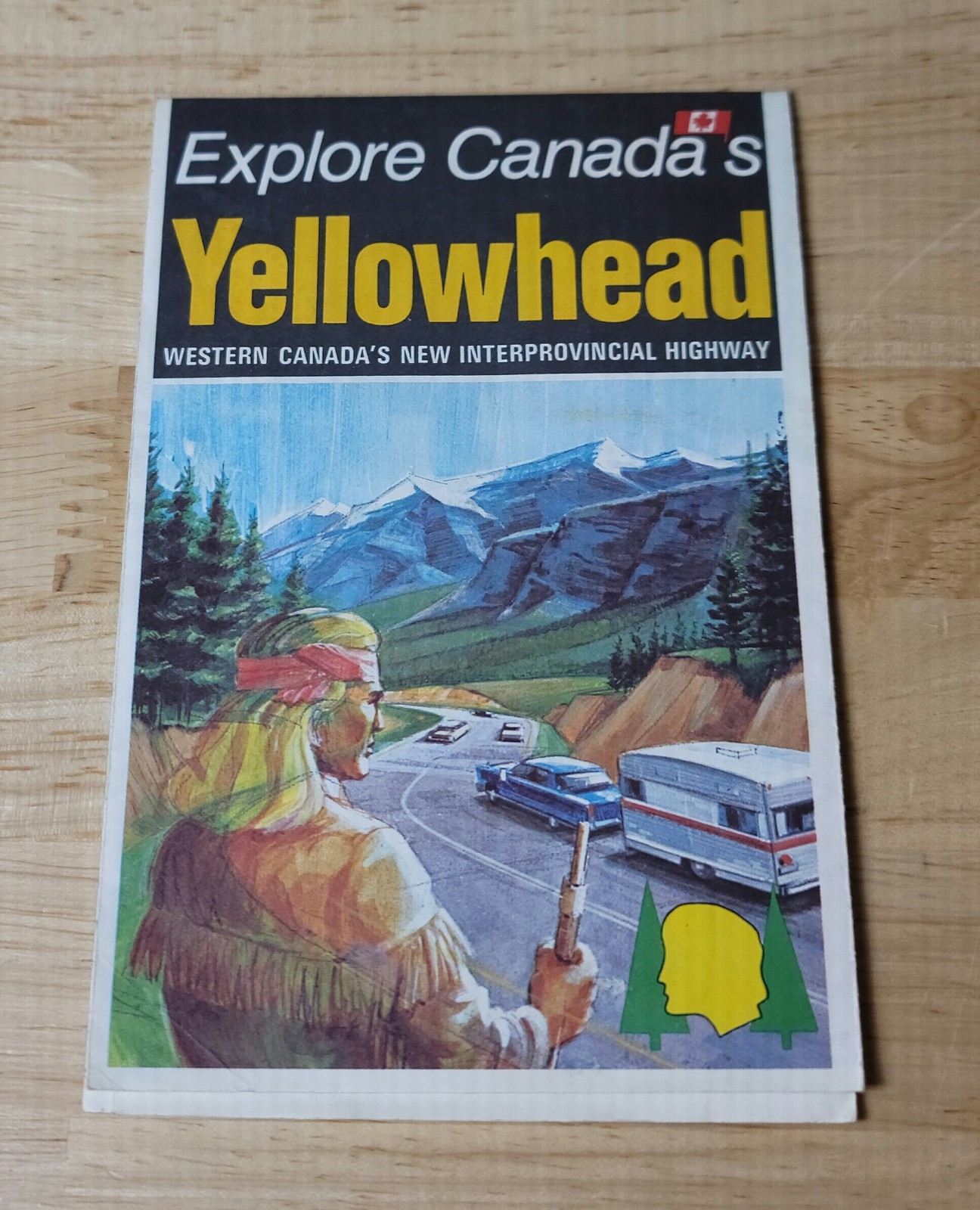 Vtg EXPLORE CANADAS YELLOWHEAD Road Map ©1980 4