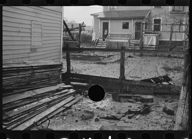 Photo:North Hatfield MA 1930s Farm Security Admin Backyard Houses Fence