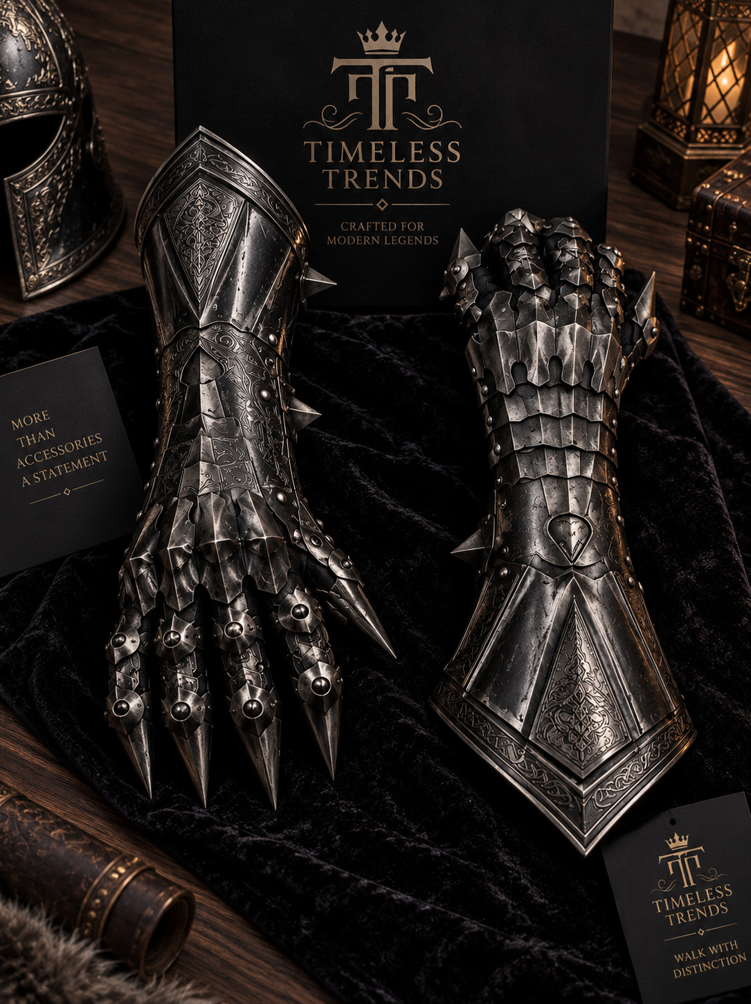 Medieval Gothic Spiked Black Claw Gauntlets Engraved Steel Armor Gloves Pair Medieval Gothic Spiked Black Claw Gauntlets Engraved Steel Armor Gloves Pair