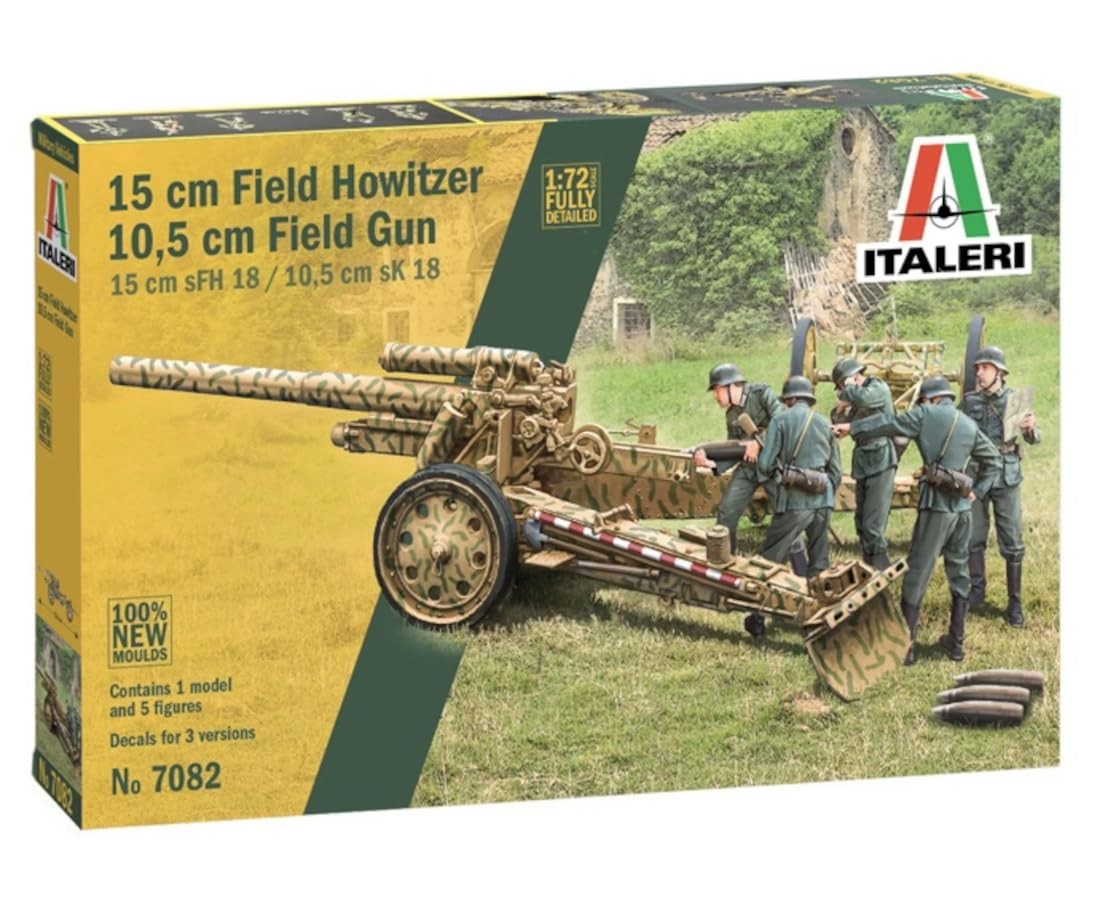 1/72 WW2 German 15cm sFH 18 Heavy Howitzer/10.5cm sK 18 Heavy Field Gun 2in1