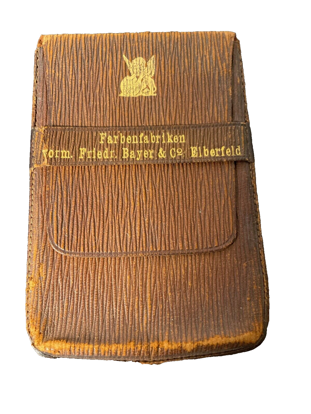 Bayer Antique 1895-1904 Leather Pouch Bag Farbenfabriken Lion Logo Advertising Bayer Antique 1895-1904 Leather Pouch Bag Farbenfabriken Lion Logo Advertising