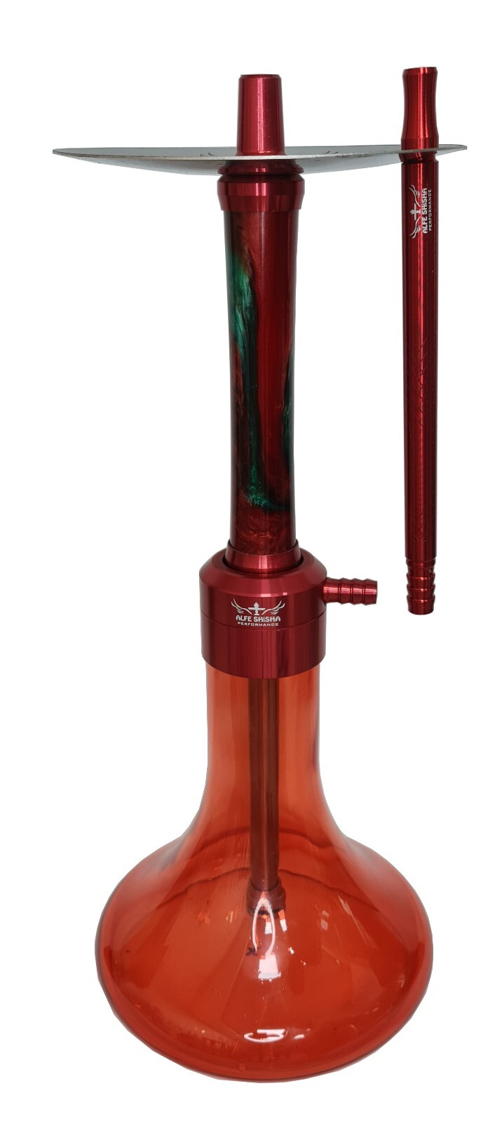 AlfeShisha Performance Epoxi Hookah Red, Glass Shisha, Portable Glass Vase AlfeShisha Performance Epoxi Hookah Red, Glass Shisha, Portable Glass Vase