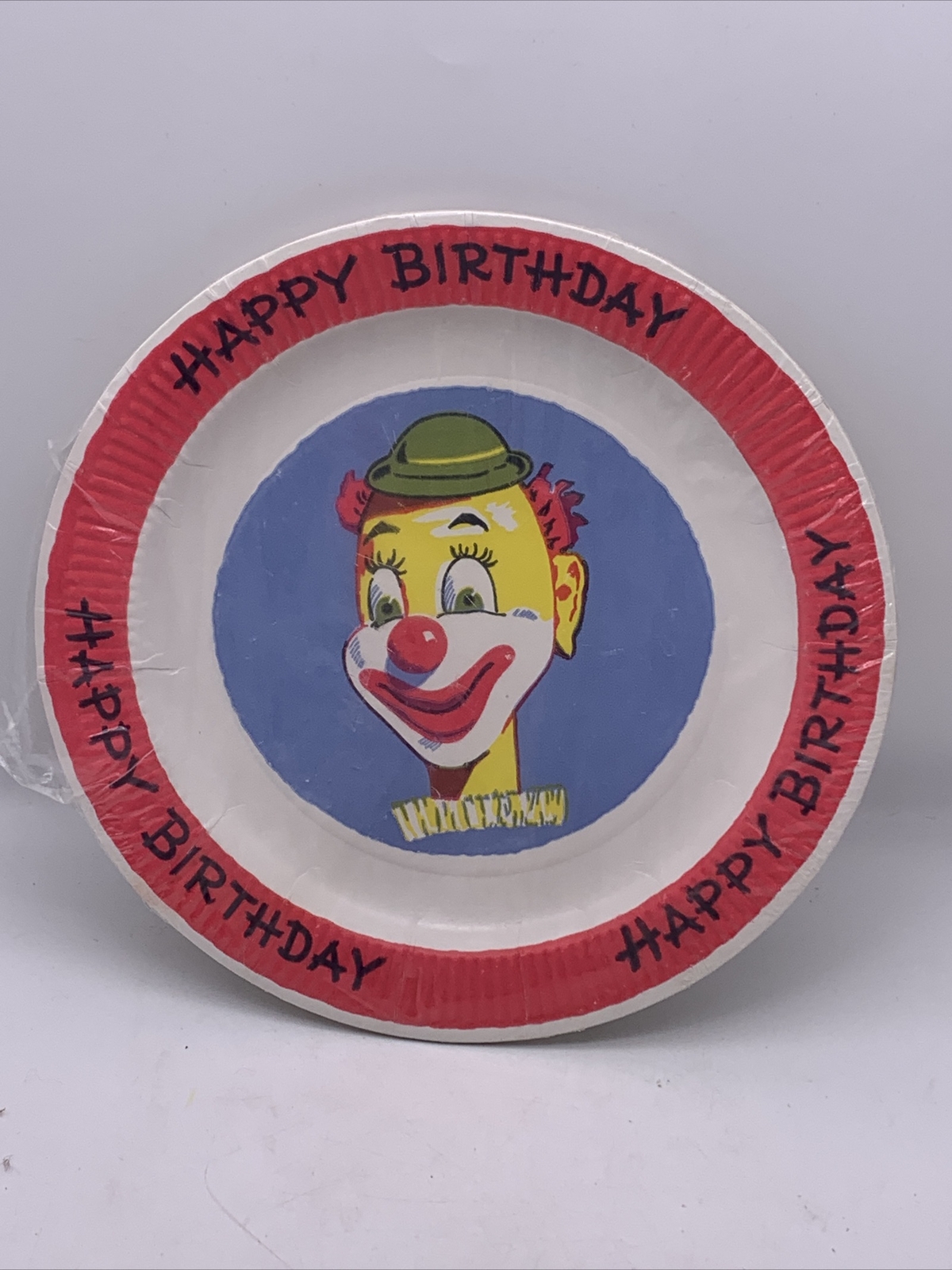 Rare Vintage Clown Birthday Paper Plates Set of 6 Sealed Handi-Set NOS Rare Vintage Clown Birthday Paper Plates Set of 6 Sealed Handi-Set NOS