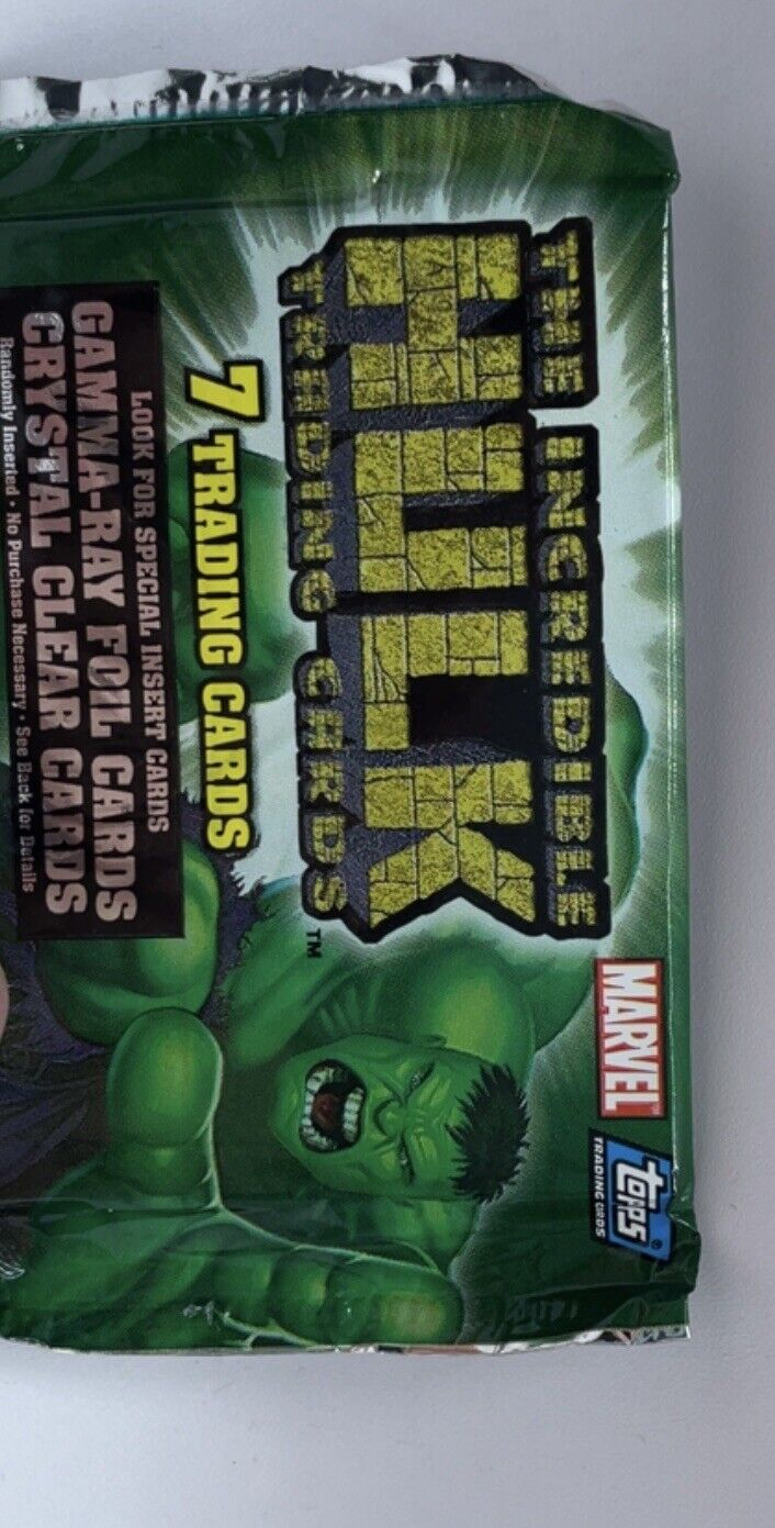 2003 Marvel Topps The Incredible Hulk 7 Trading Cards New in Pack