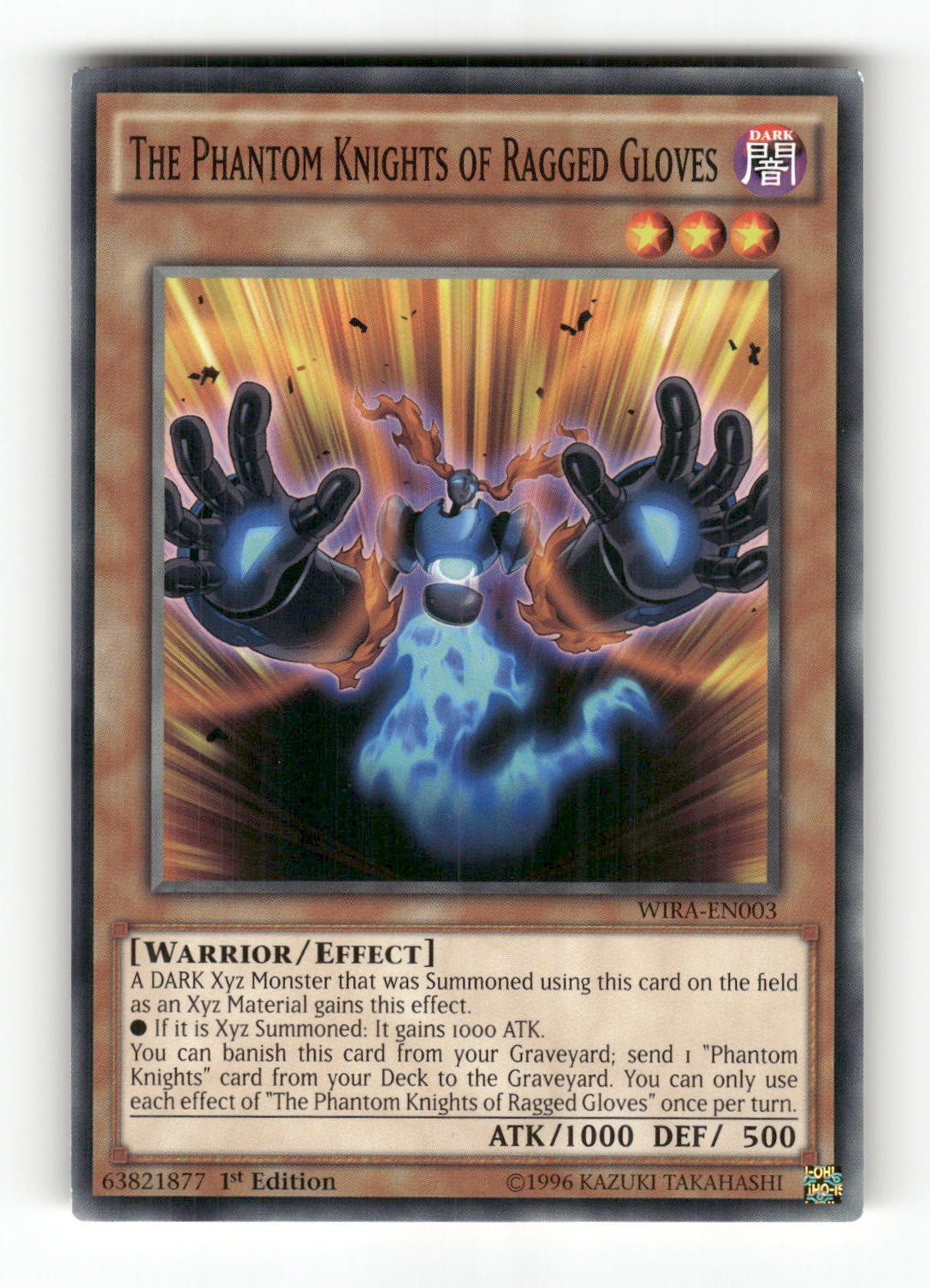 The Phantom Knights of Ragged Gloves WIRA-EN003 Common Yu-Gi-Oh 1st Edition LP The Phantom Knights of Ragged Gloves WIRA-EN003 Common Yu-Gi-Oh 1st Edition LP