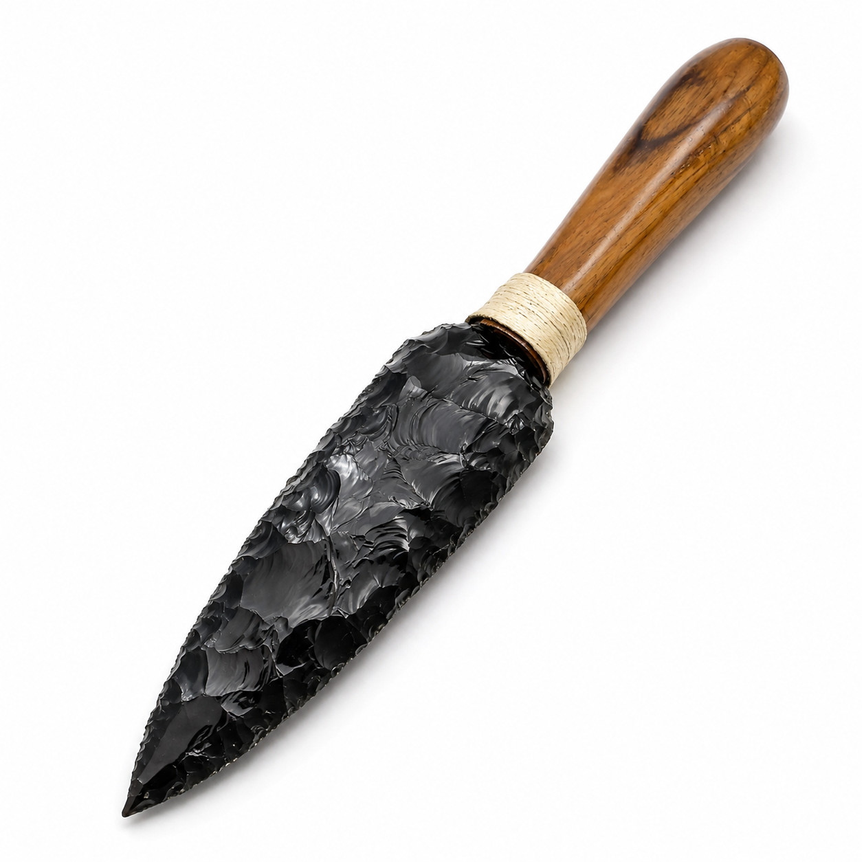 Black Obsidian Crystal Athame Dagger 10 Inch Ritual Altar Knife Gift