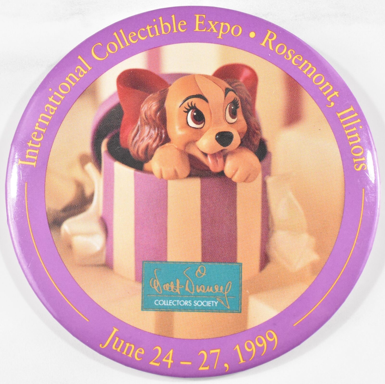 Vtg 1999 Walt Disney Collector's Society International Collectible Expo Button