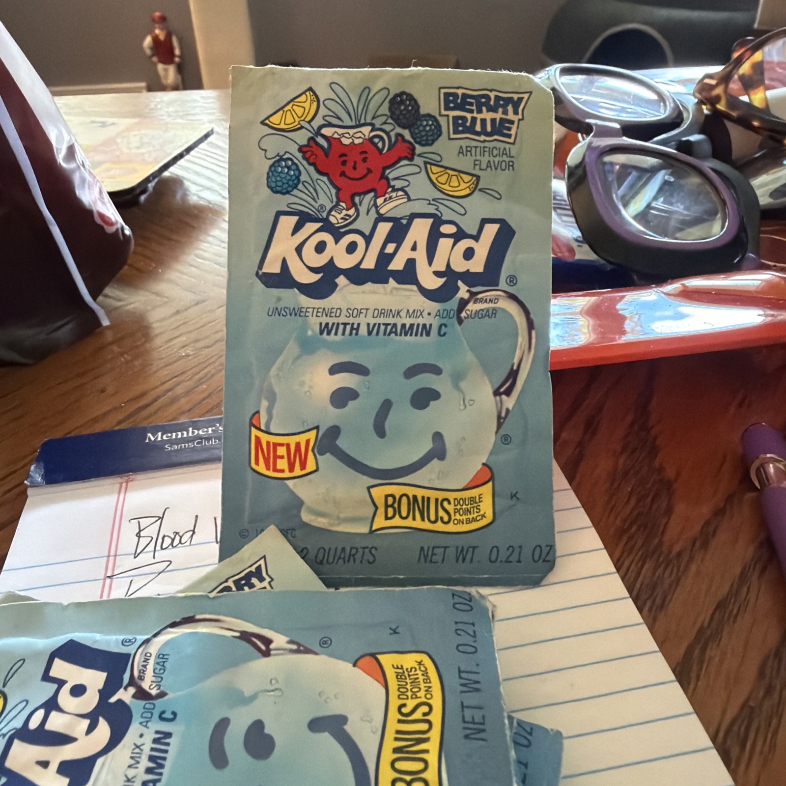 VINTAGE Kool-Aid Berry Blue Flavor Packet 1988. New Old Stock. 1 Packet