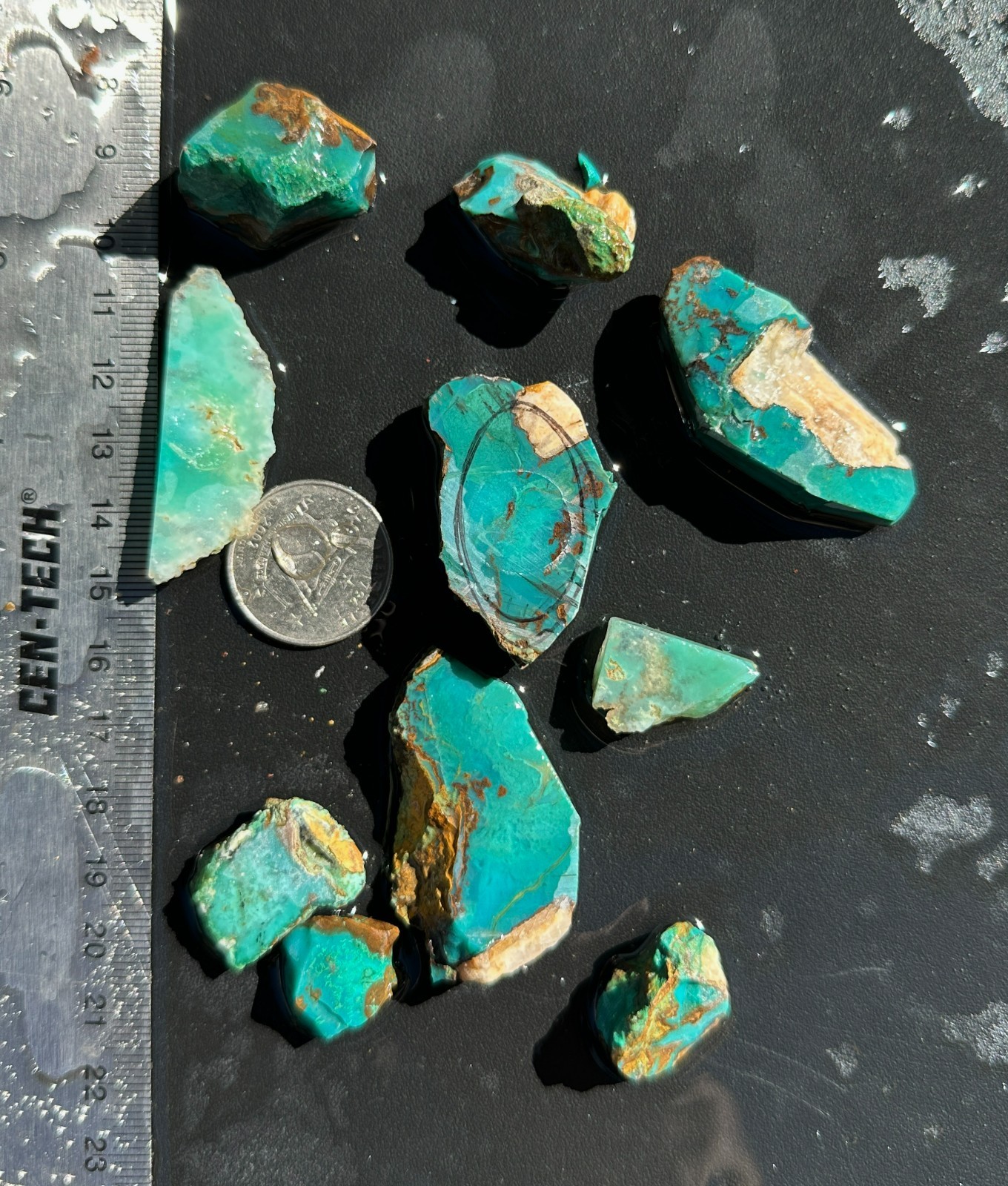 Raw Peruvian Gem Silica Parcel: Genuine Chrysocolla in Quartz, Arizona and Peru Raw Peruvian Gem Silica Parcel: Genuine Chrysocolla in Quartz, Arizona and Peru