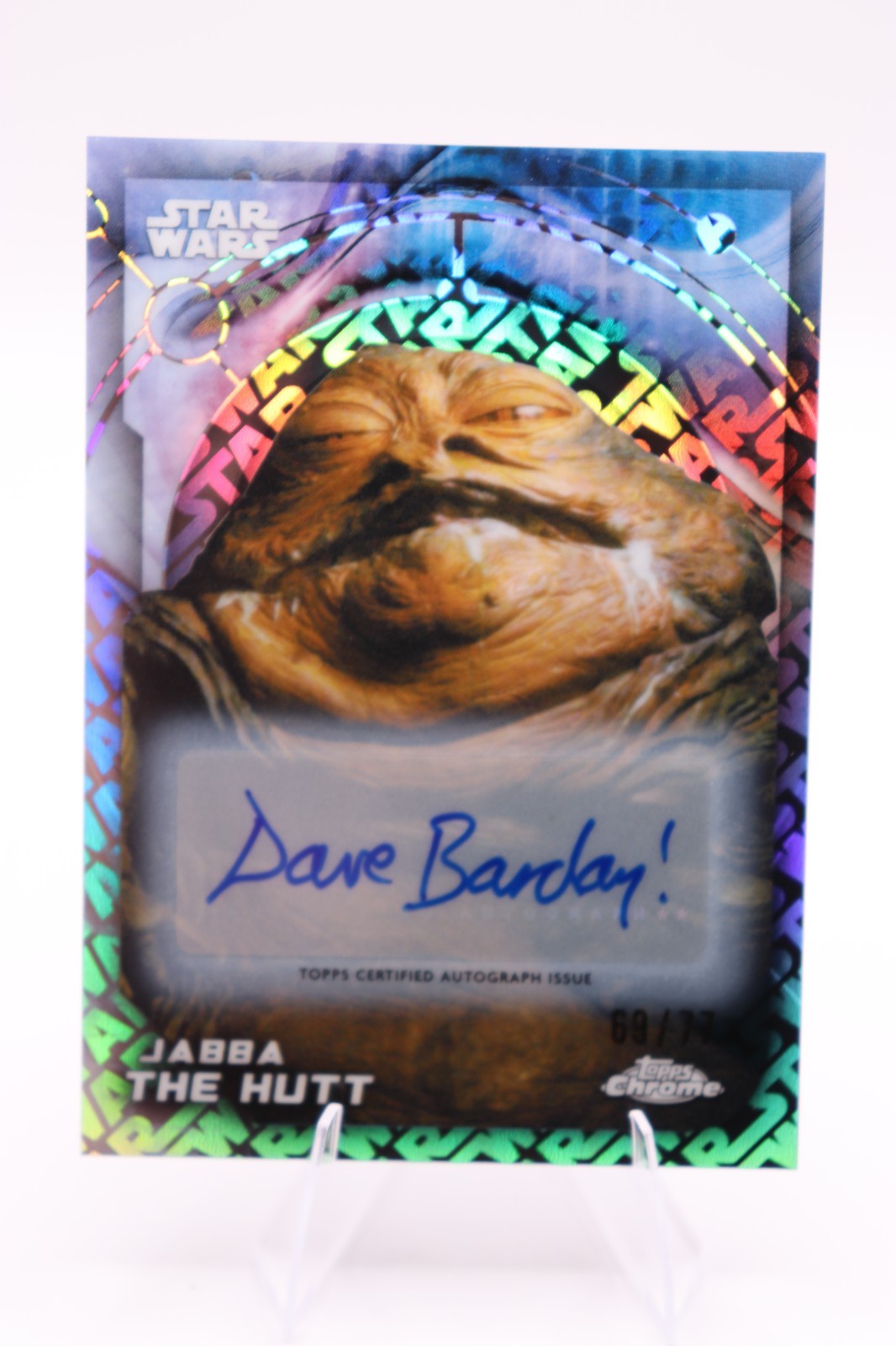 2026 Topps Chrome Star Wars JABBA THE HUTT AUTO LogoFractor 69/77 Autograph #145 2026 Topps Chrome Star Wars JABBA THE HUTT AUTO LogoFractor 69/77 Autograph #145