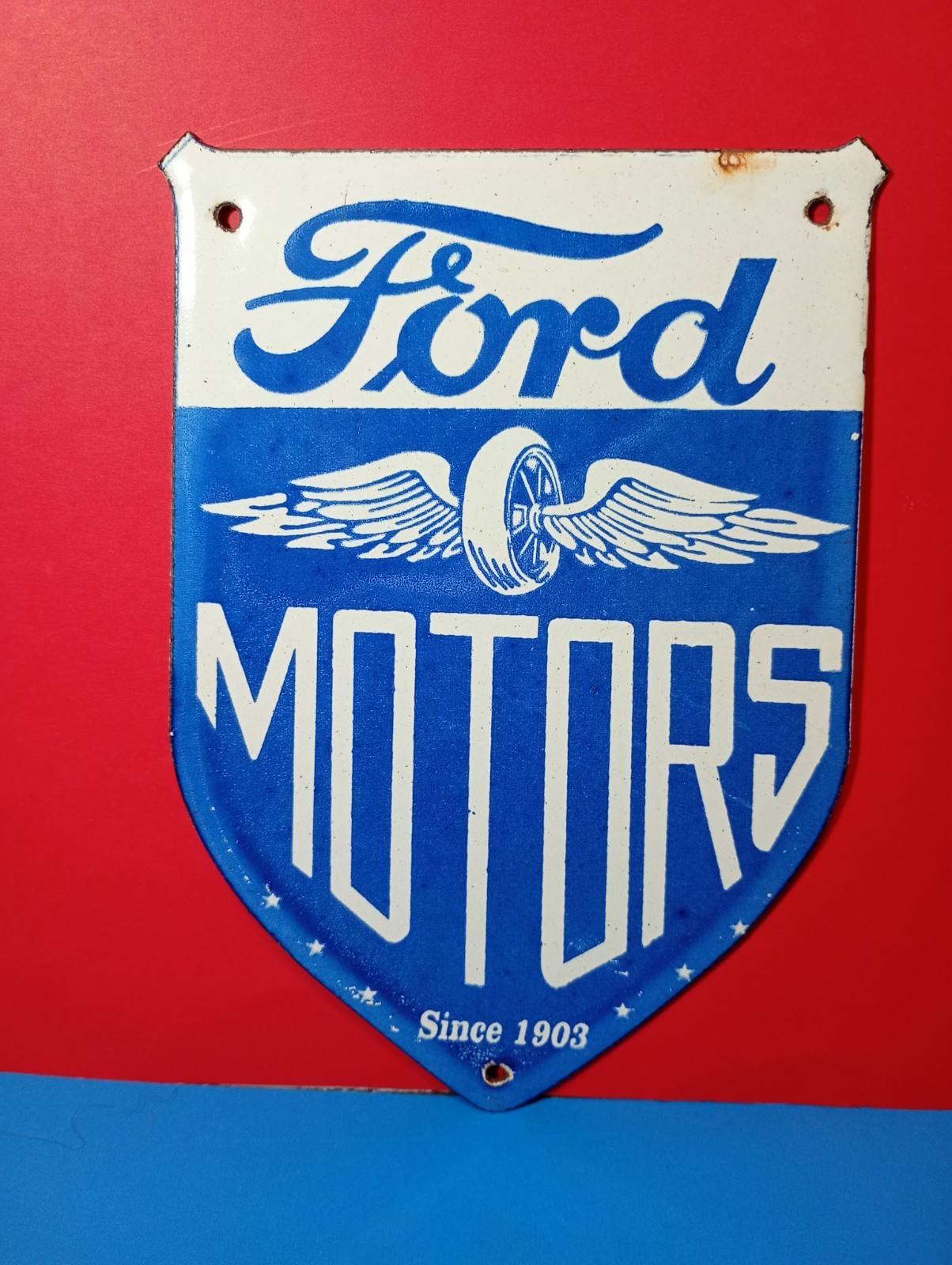 Vintage Ford Motors Since 1903 Porcelain Enamel Sign 8 Vintage Ford Motors Since 1903 Porcelain Enamel Sign 8