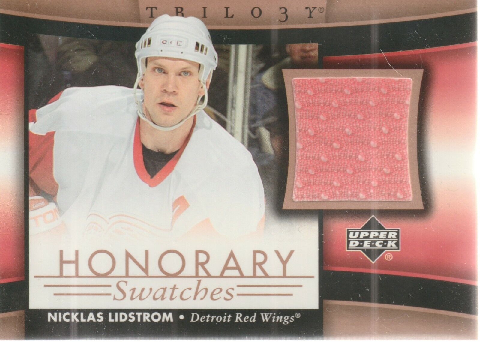 2005-06 UD Trilogy Honorary Swatches HS-NL Lidstrom