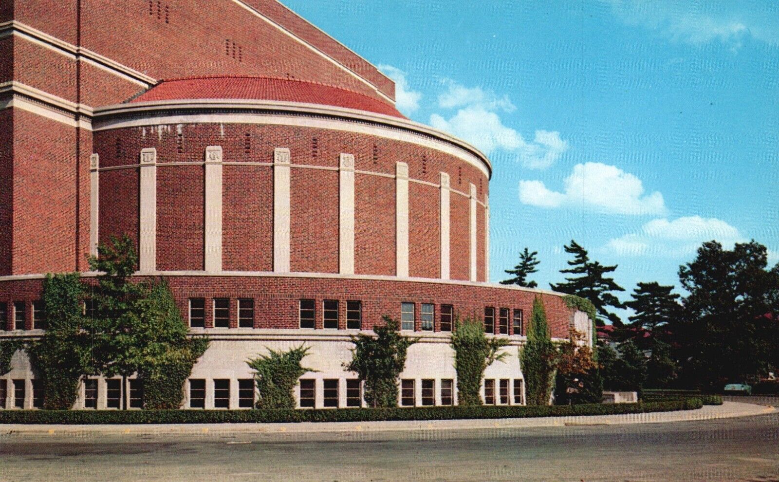 Postcard IN Lafayette Purdue University Hall of Music Band Shell Old PC e6125