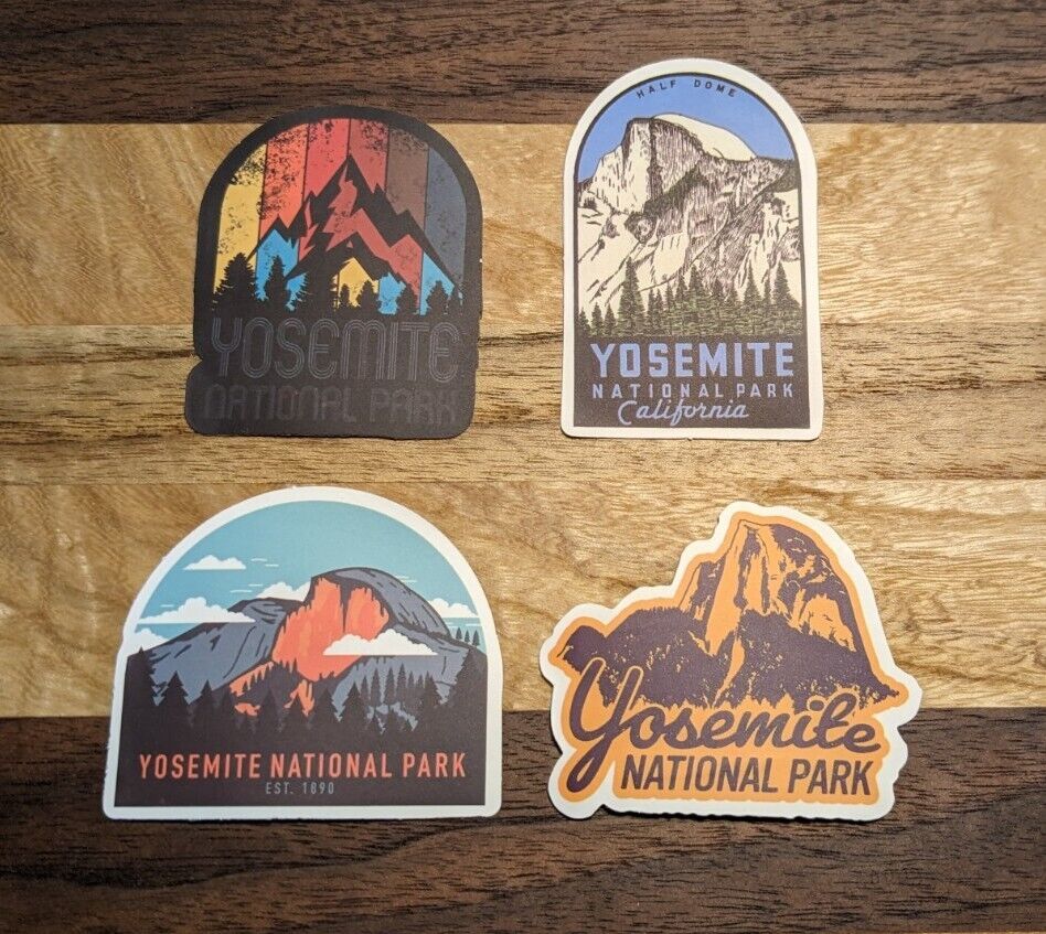 A set of Four (4) Yosemite National Park Sticker Decal 3\
