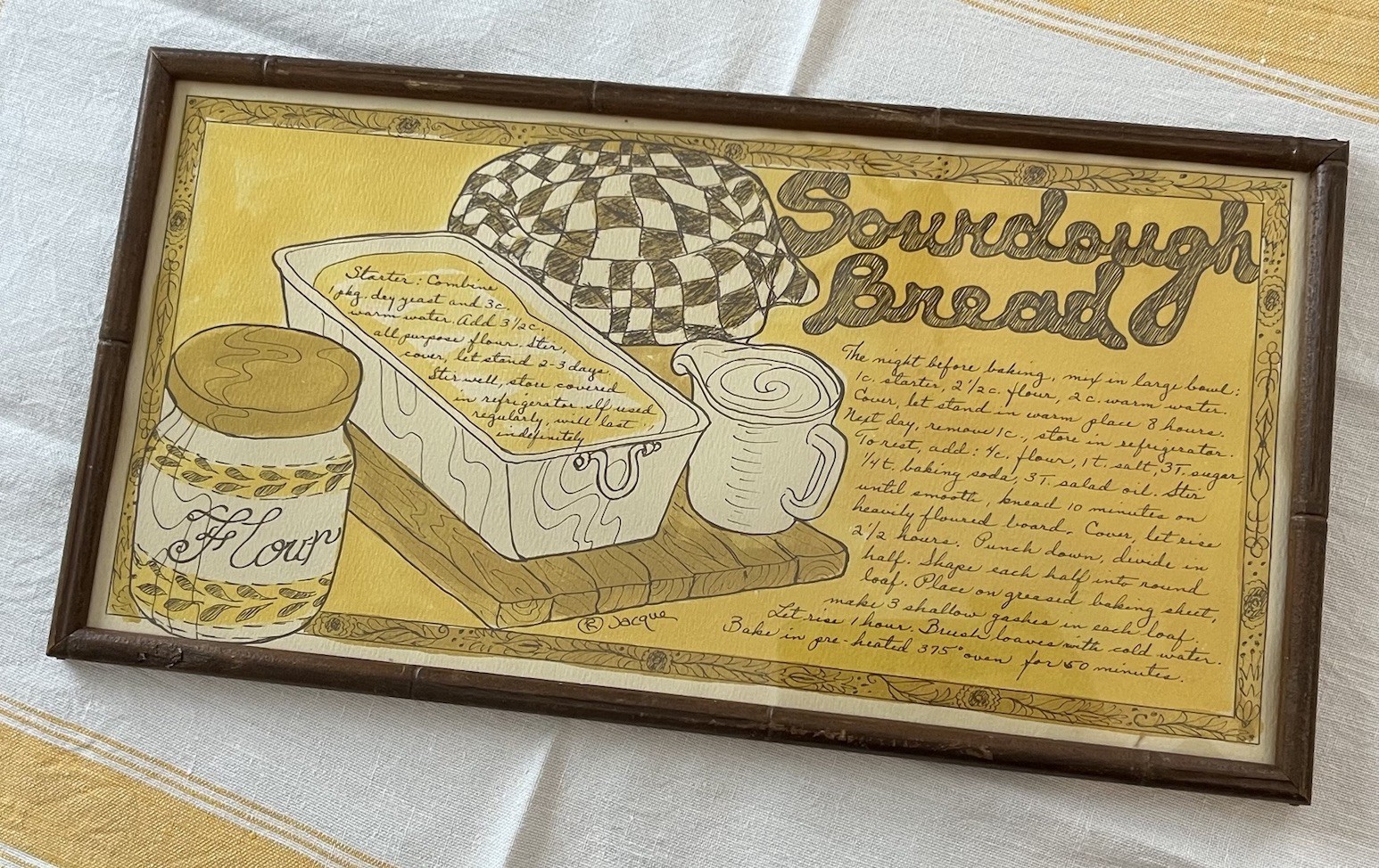 Vintage Framed Soovia Janis Jacque Pati Sourdough Bread Recipe, Nicely Framed Vintage Framed Soovia Janis Jacque Pati Sourdough Bread Recipe, Nicely Framed