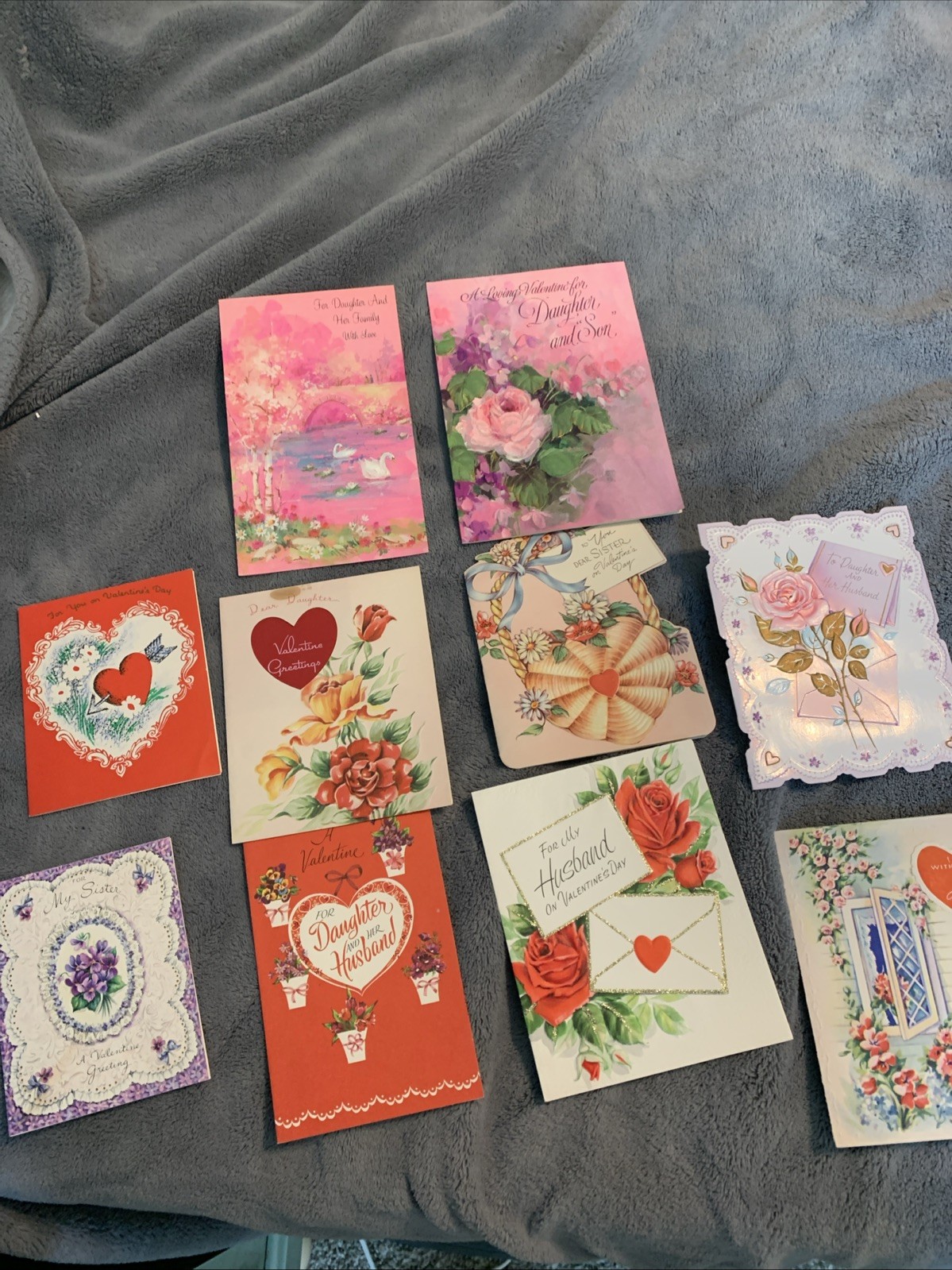 10 Vintage Valentine\'s Day Cards Lot - Girls, girls, girls