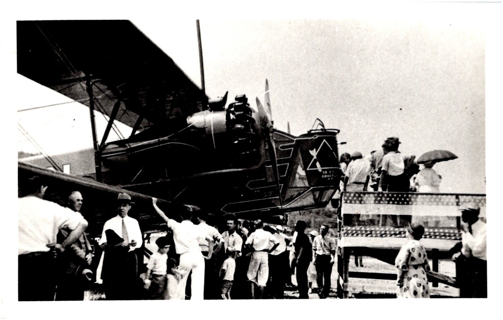 Keystone Aircraft B-5 Bomber Biplane Altoona Pennsylvania 1930s RPPC Reprint