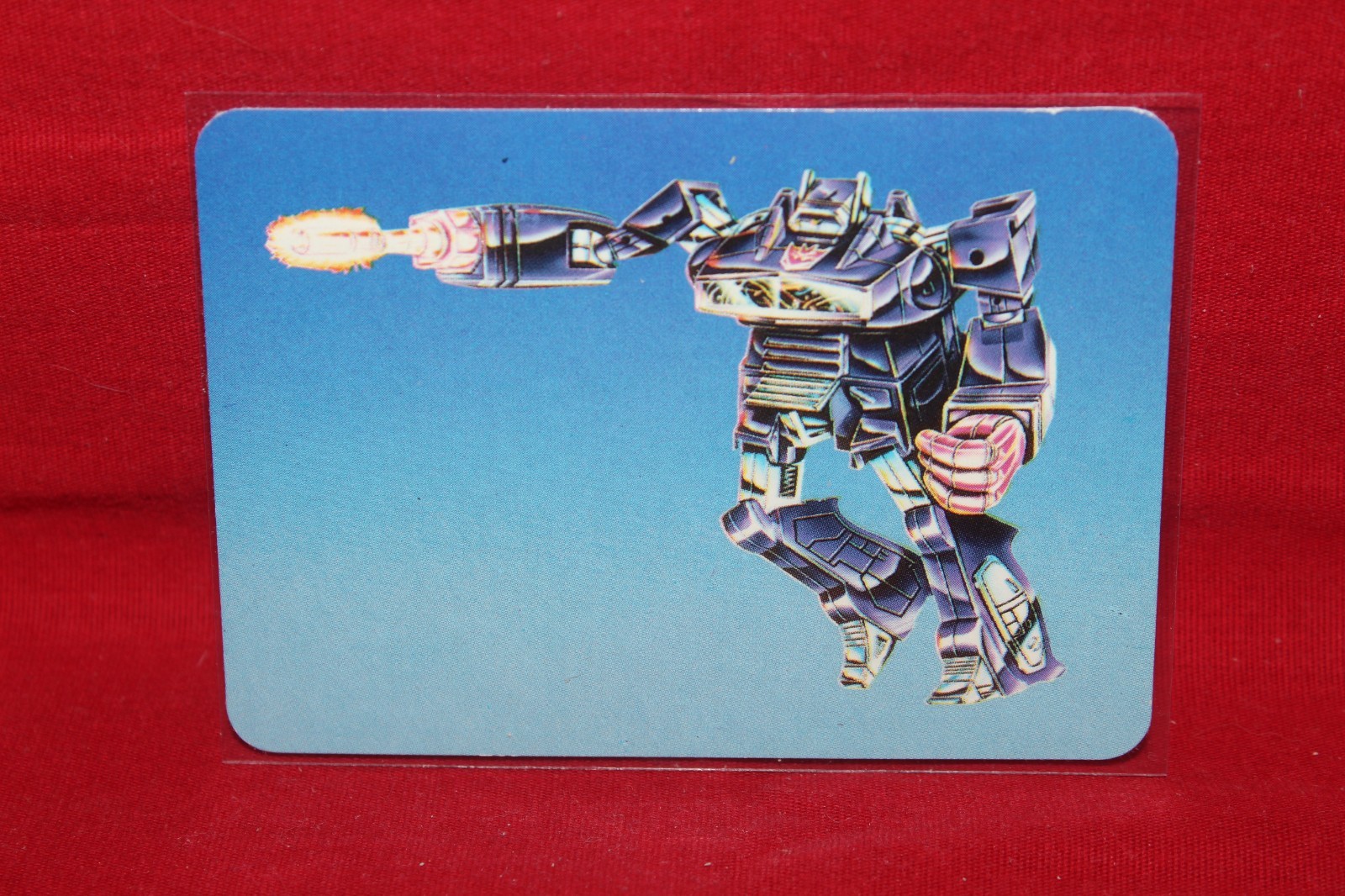 1985 Hasbro Transformers Card Shockwave Blue Left Facing Decepticon # 122