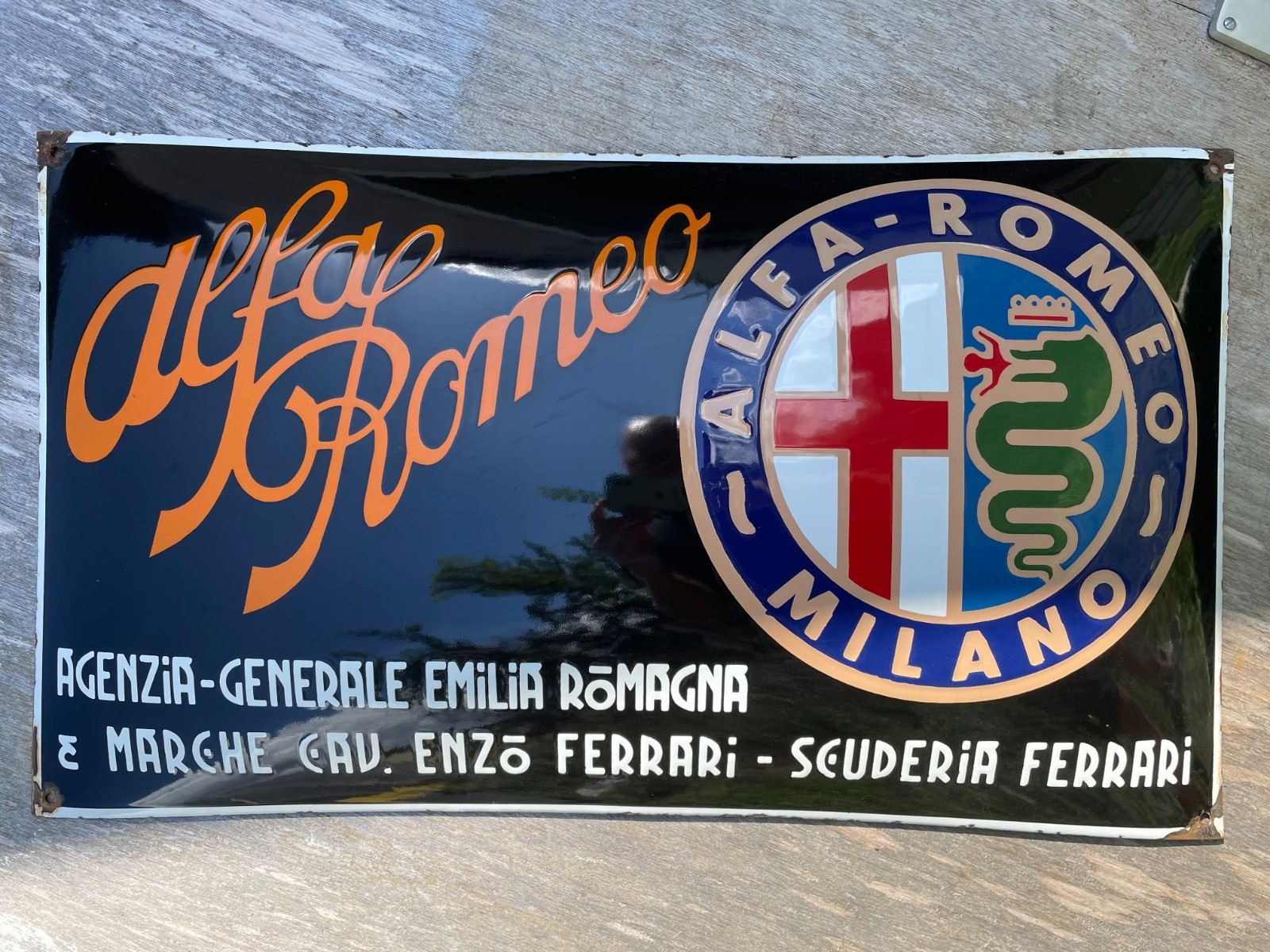ALFA ROMEO porcelain sign advertising vintage garage 27 ALFA ROMEO porcelain sign advertising vintage garage 27