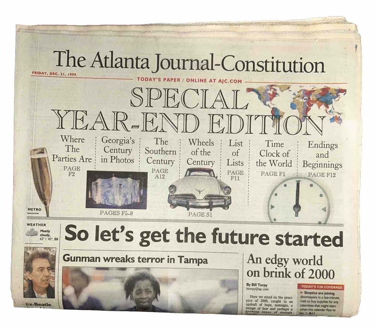 Vintage Newspaper The Atlanta Journal -constitution Dec 31. 1999 Special Year Ed