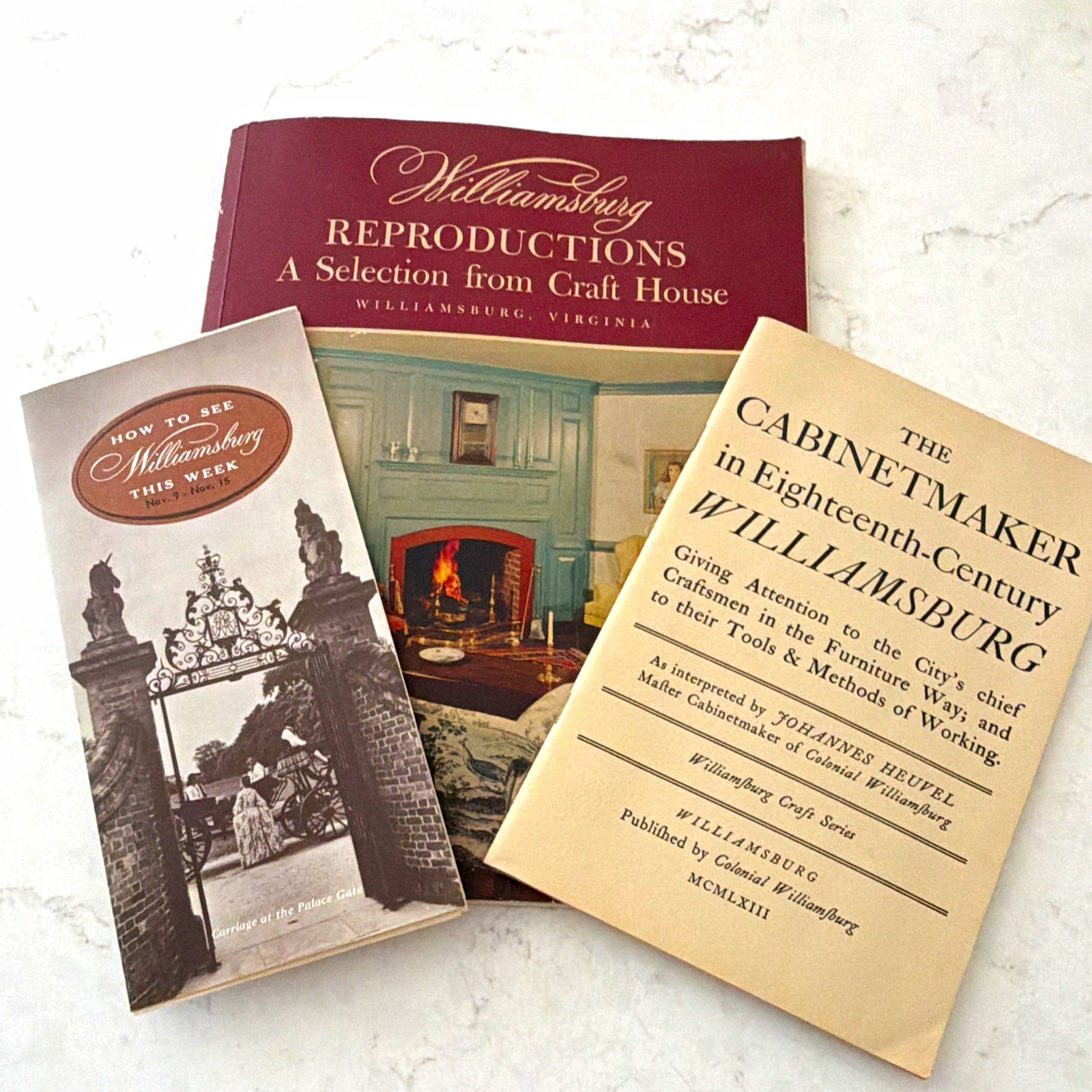 1964 Colonial Williamsburg Ephemera Lot Craft House Catalog Prices Blenko Map