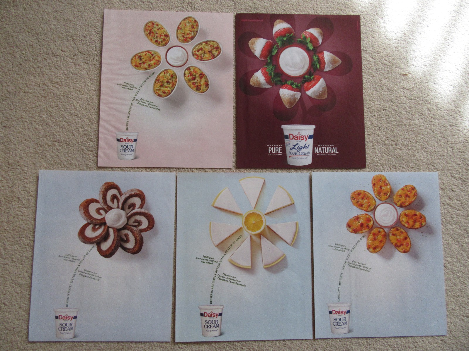 DAISY Sour Cream, 100 Percent Pure, Pictures of Daisies, Advertising