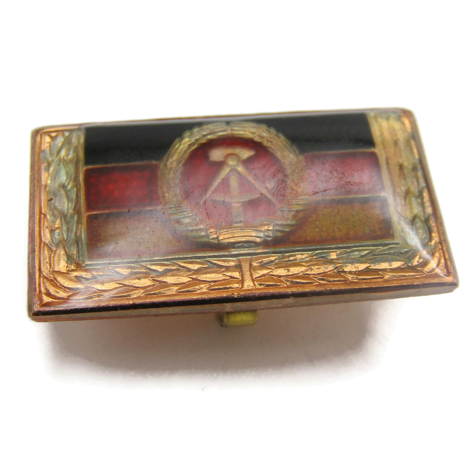 Vintage East German GDR DDR Flag Coat of Arms Lapel Pin Badge Metal Enamel Vintage East German GDR DDR Flag Coat of Arms Lapel Pin Badge Metal Enamel