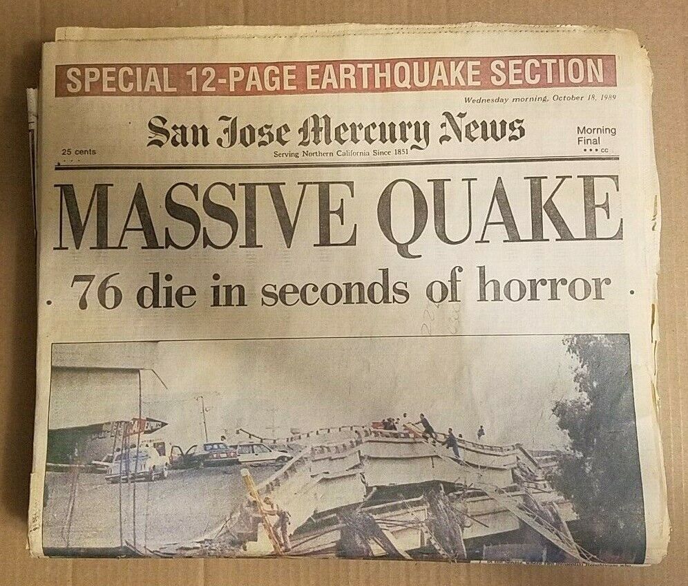 9 San Jose Mercury Newspapers Oct 18-25, 1989 SF Quake Giant\'s A\'s World Series