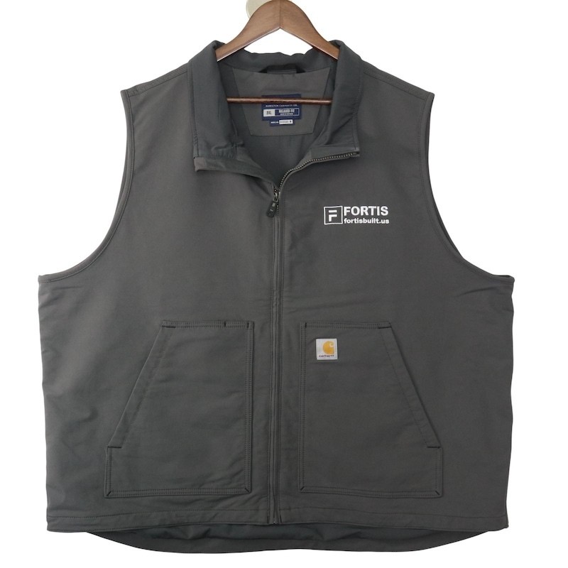 Big Size Men Us-2Xl Super Dux Hamilton Carhartt Soft Shell Vest Relaxed Fit Grey Big Size Men Us-2Xl Super Dux Hamilton Carhartt Soft Shell Vest Relaxed Fit Grey