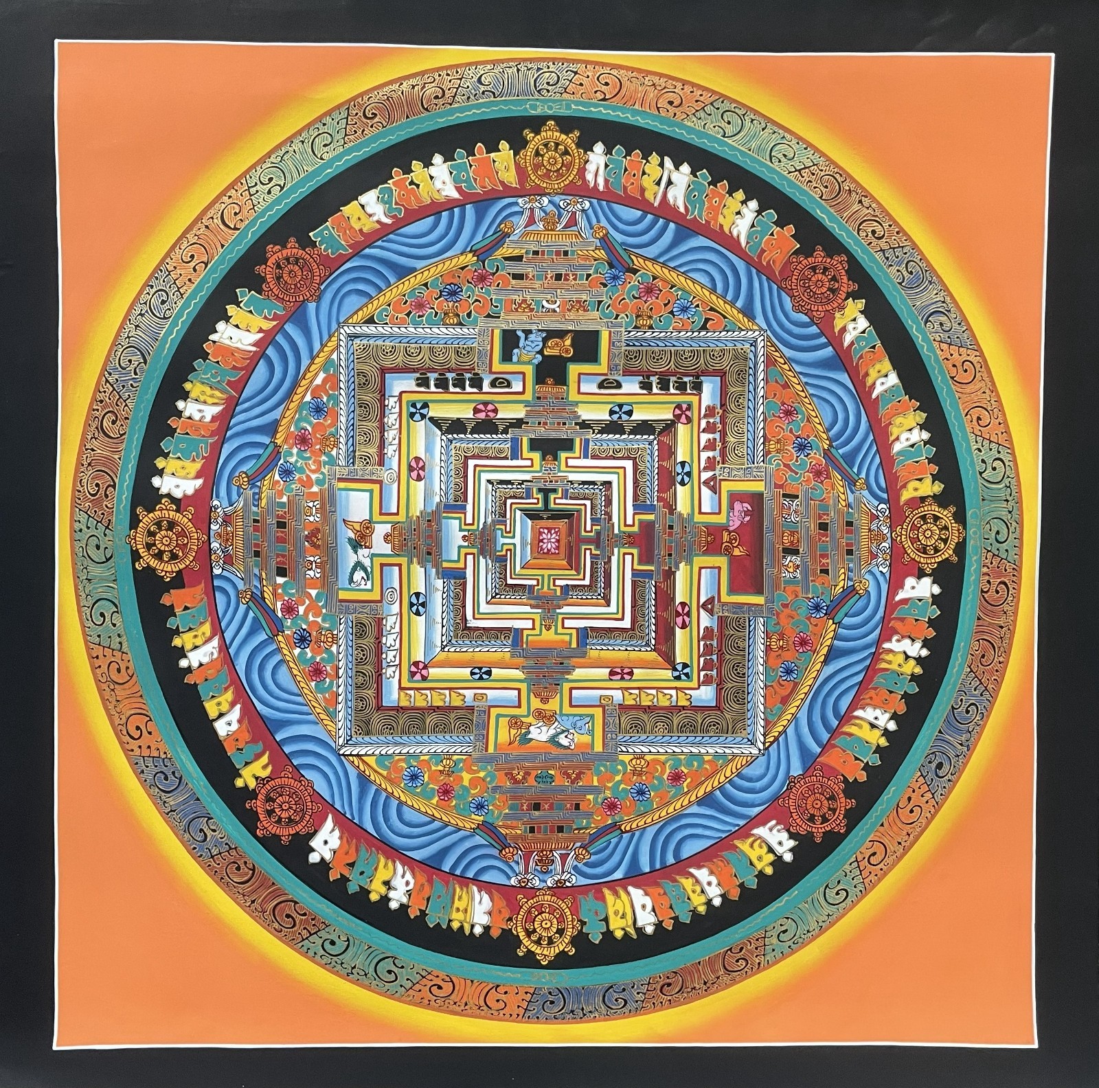Kalachakra Mandala Tibetan Hand-Painted Thangka Painting (19\