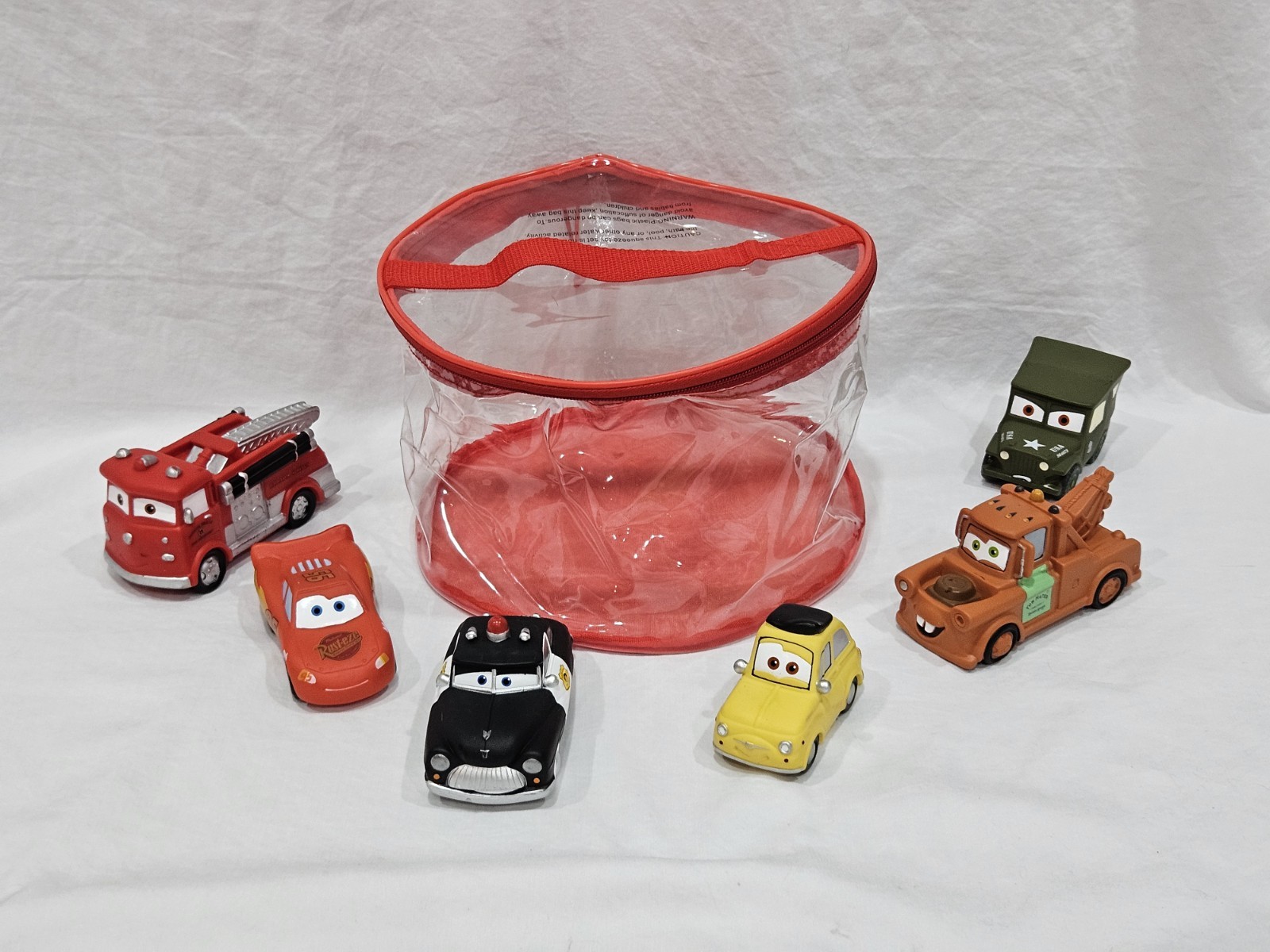 Disney Pixar Cars Bath Buddies Set of 6 Lightning McQueen Mater Disney Store