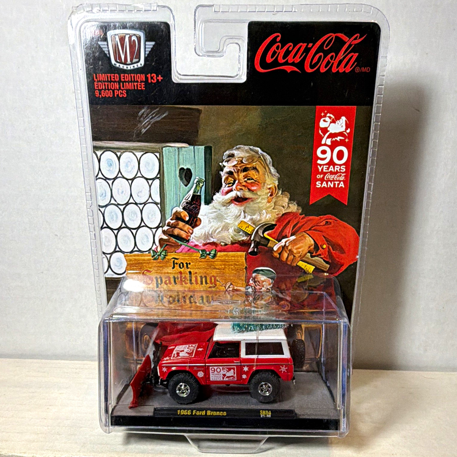 Coca-Cola M2 Machines 1966 Ford Bronco Diecast Repro 90 Years Santa Red/White Coca-Cola M2 Machines 1966 Ford Bronco Diecast Repro 90 Years Santa Red/White