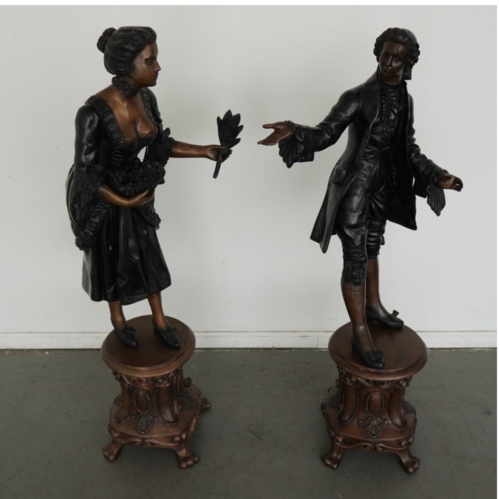 Vintage Bronze Figural Statues (Set of 2) - Original Price $7,999