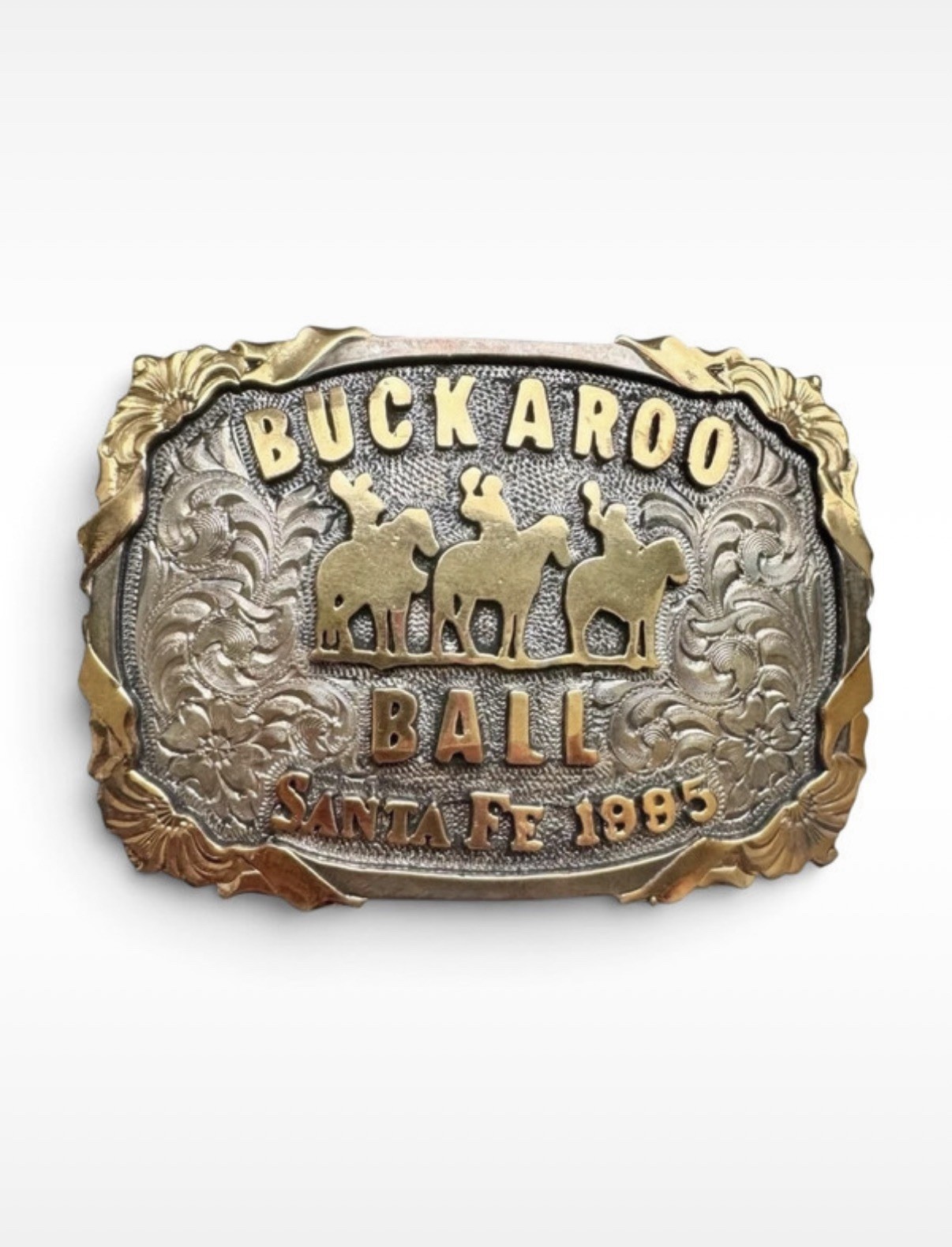 Vintage 1995 RARE R.A. Guthrie Buckaroo Ball Rodeo Buckle