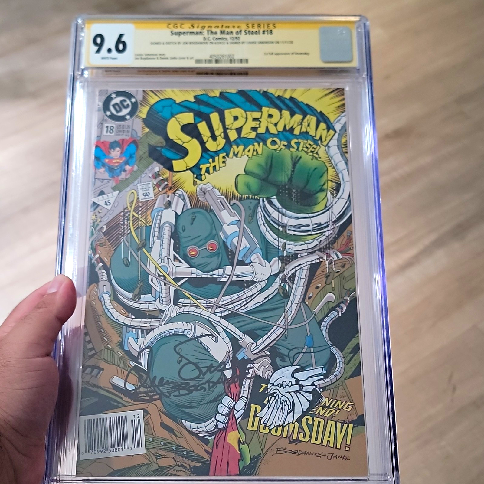 CGC 9.6 Signature Series Superman: Man of Steel #18 (1992) Doomsday CGC 9.6 Signature Series Superman: Man of Steel #18 (1992) Doomsday