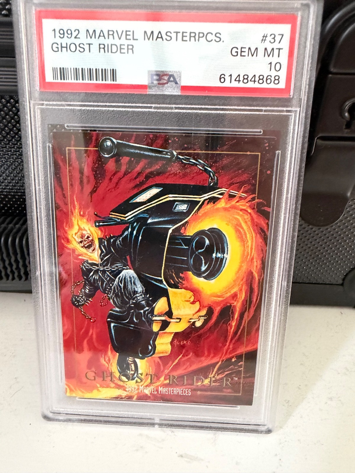 Marvel PSA 10 Ghost Rider- 1992 Marvel Masterpieces Ghost Rider PSA 10 GEM MINT Marvel PSA 10 Ghost Rider- 1992 Marvel Masterpieces Ghost Rider PSA 10 GEM MINT