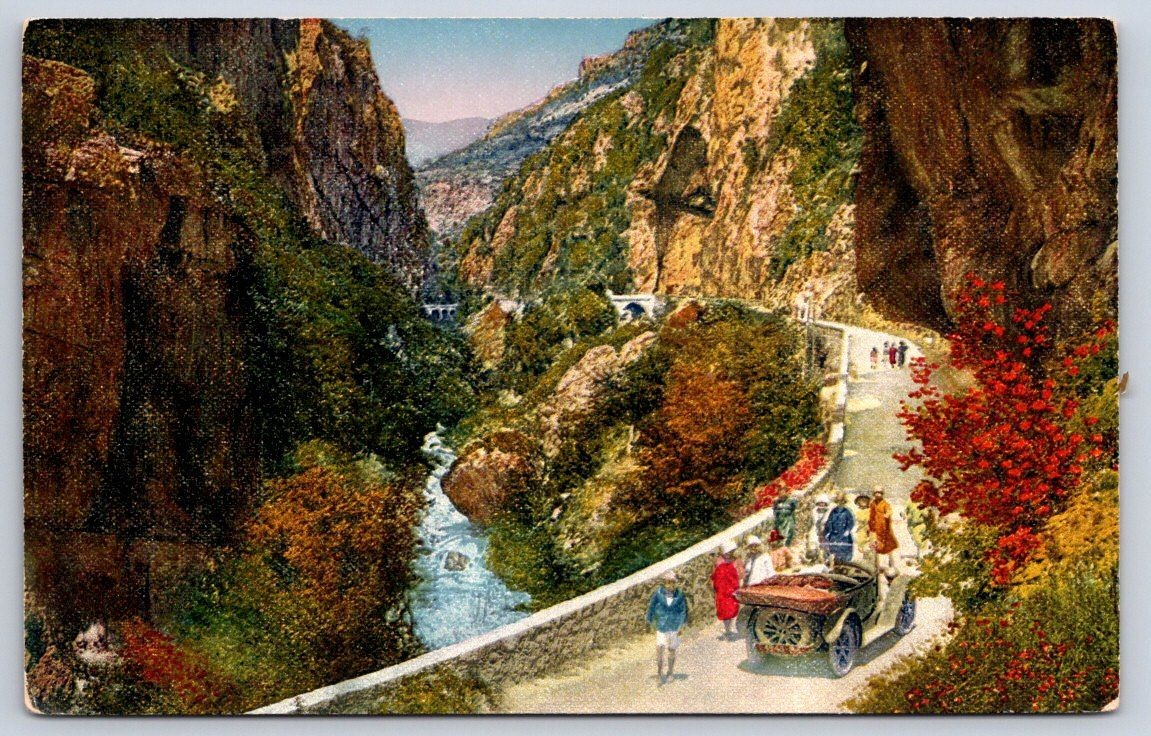 Antique France Postcard NICE Gorges du Loup Mountain Road 1910s Antique France Postcard NICE Gorges du Loup Mountain Road 1910s