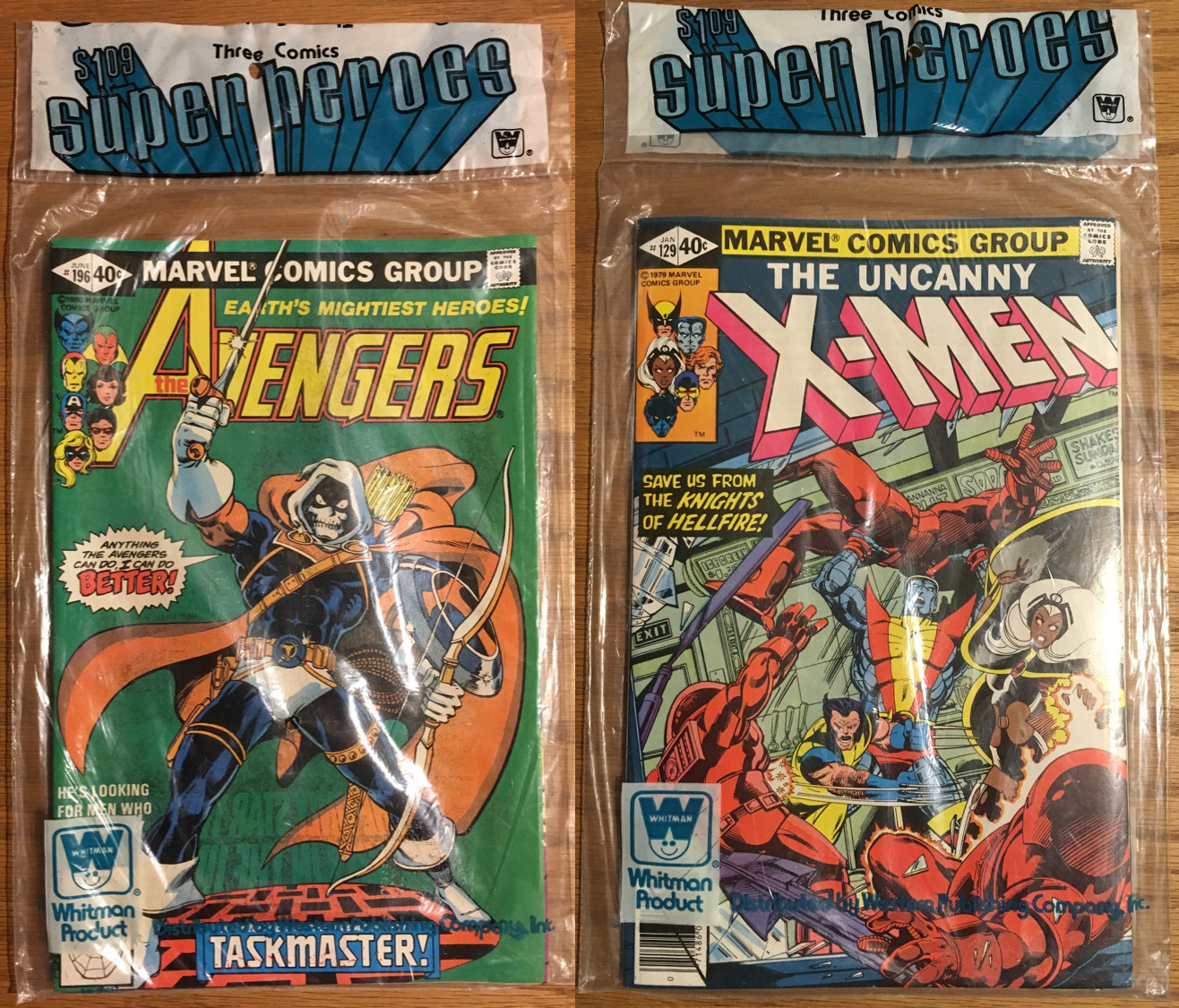 Impossibly rare Whitman sealed 3-pack Xmen 129, Avengers 196, 2 key issues in 1