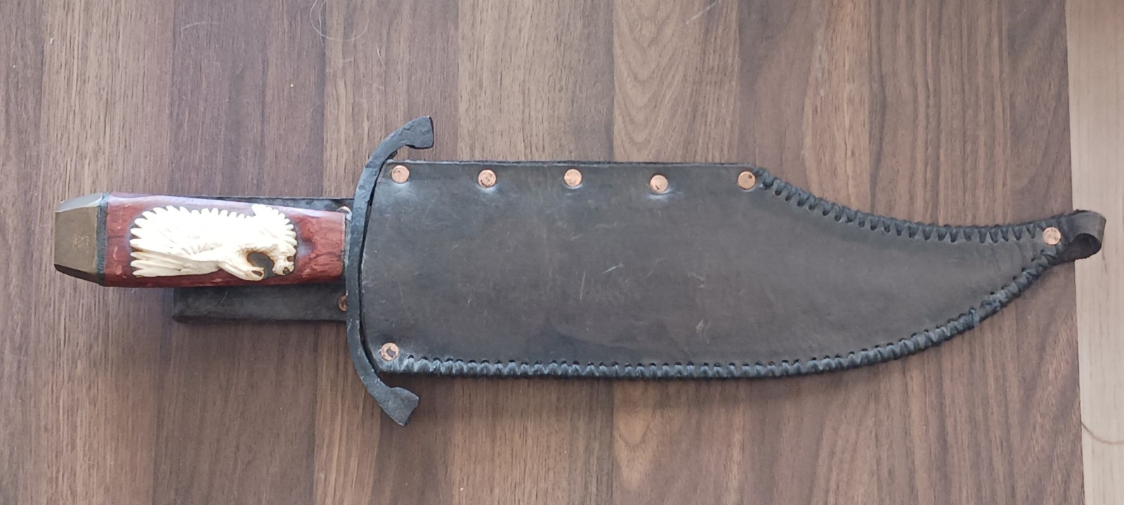 Vintage Early Style Fighting Knife Bowie Huge Custom Dan Brock Plow Share 2014