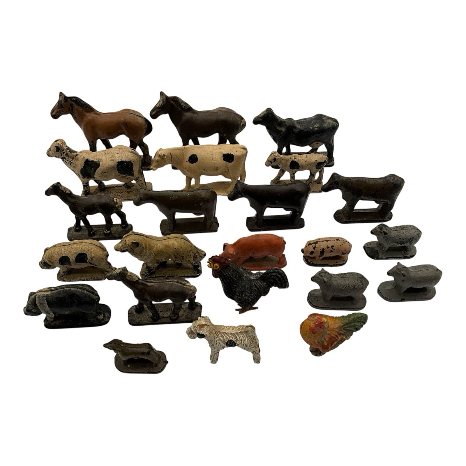 Auburn Vintage Farm Animals Lot of 23 Horses, Cows, Pigs, and misc.